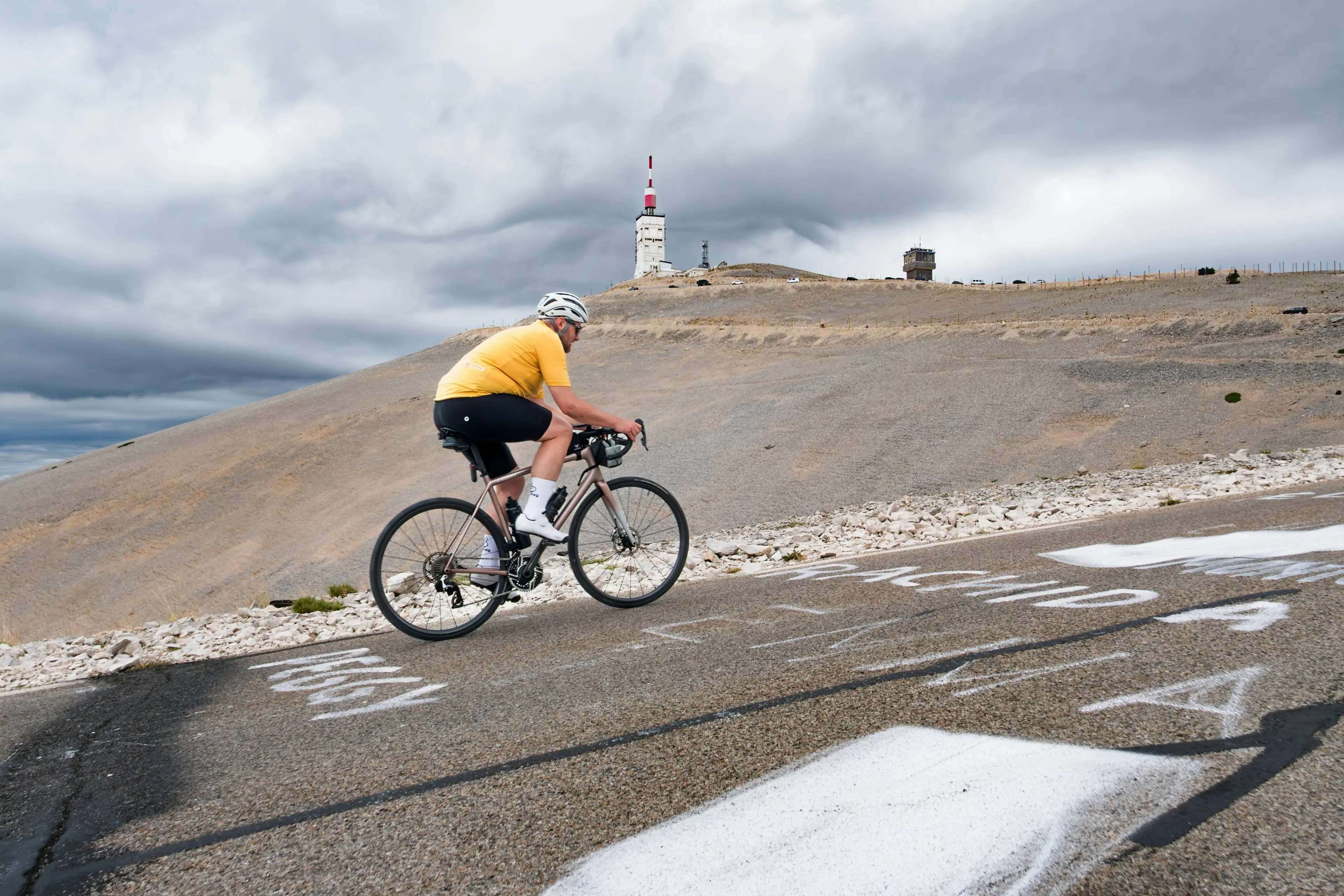 Fietser op de Mont Ventoux