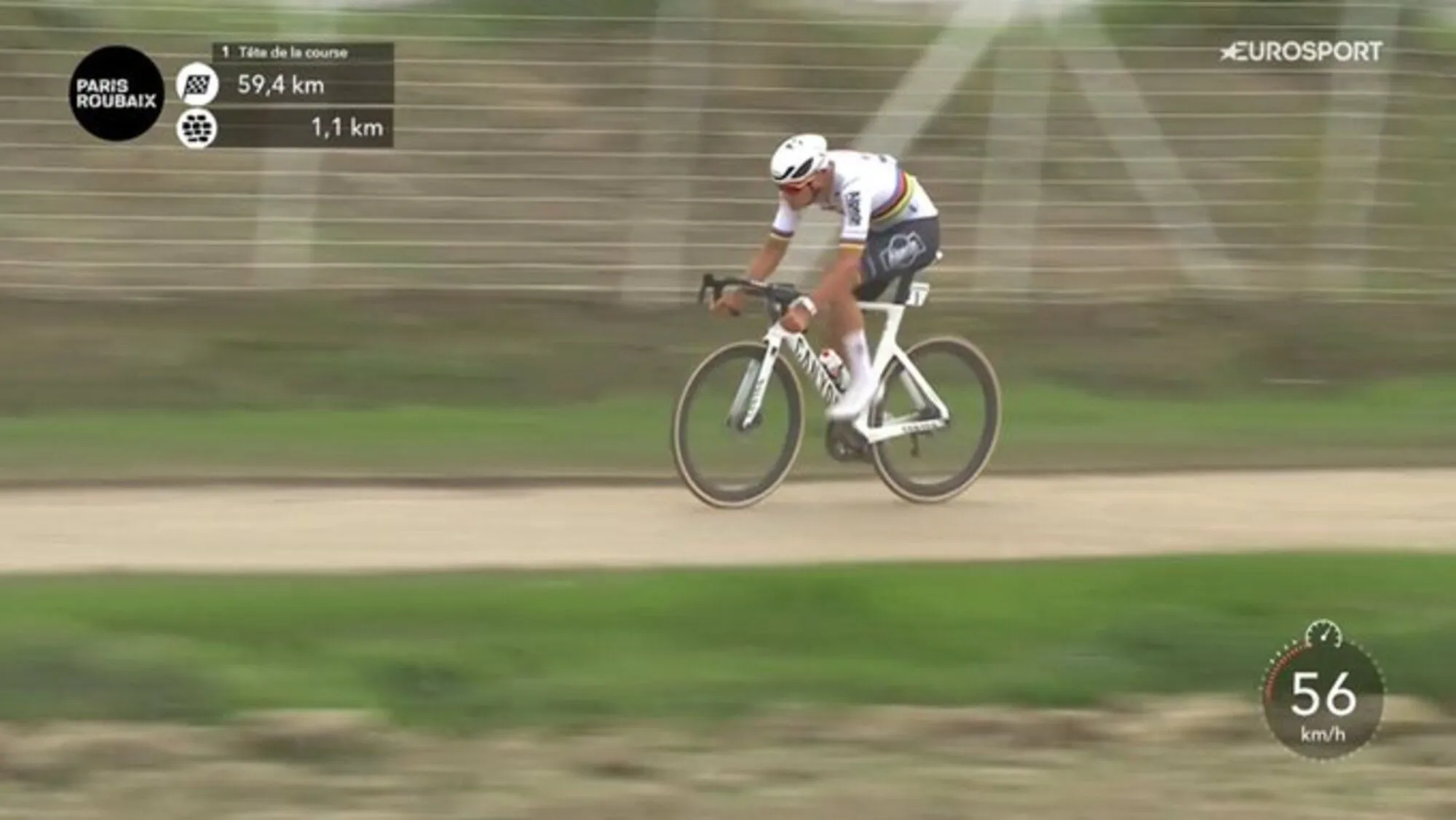 VIDEO: Formidabele demarrage van Mathieu van der Poel schakelt rivalen Parijs-Roubaix uit met nog 60 kilometer te gaan