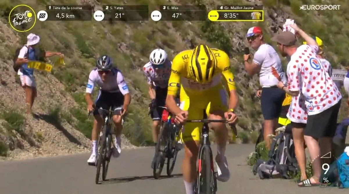 VIDEO: Tadej Pogacar niet van plan om defensief te koersen en gaat in de aanval; Evenepoel en Vingegaard in de achtervolging
