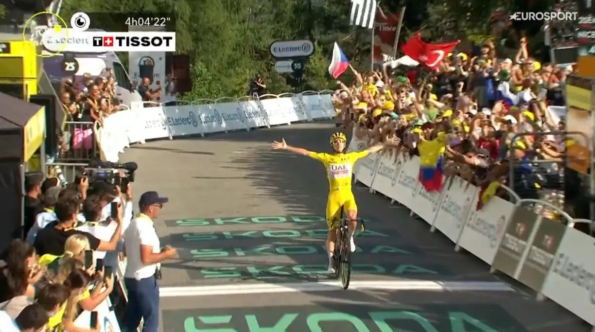 Tadej Pogacar schrijft weer geschiedenis en evenaart Gino Bartali met 5 bergetappe overwinningen in dezelfde Tour de France
