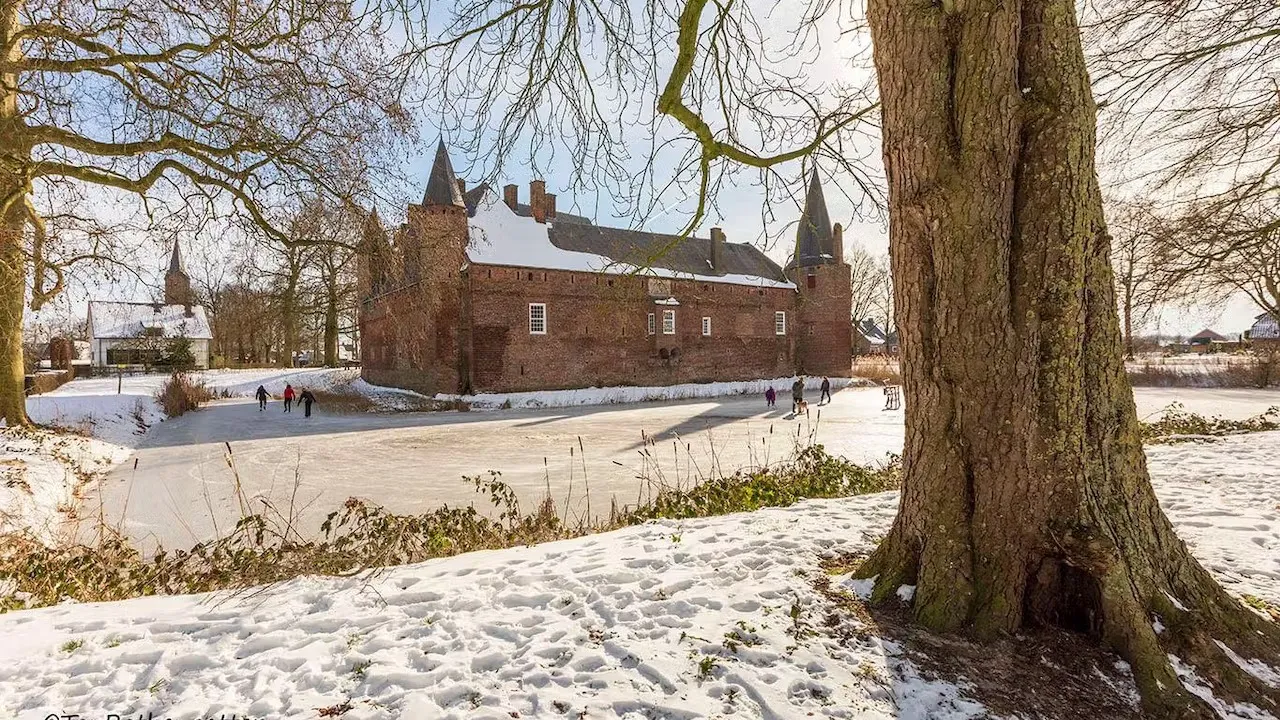 kasteel hernen glk winter kasteel schaatsen sneeuw groot