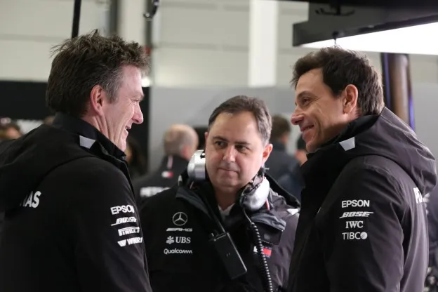 toto wolff ron meadows james allison mercedes 2018