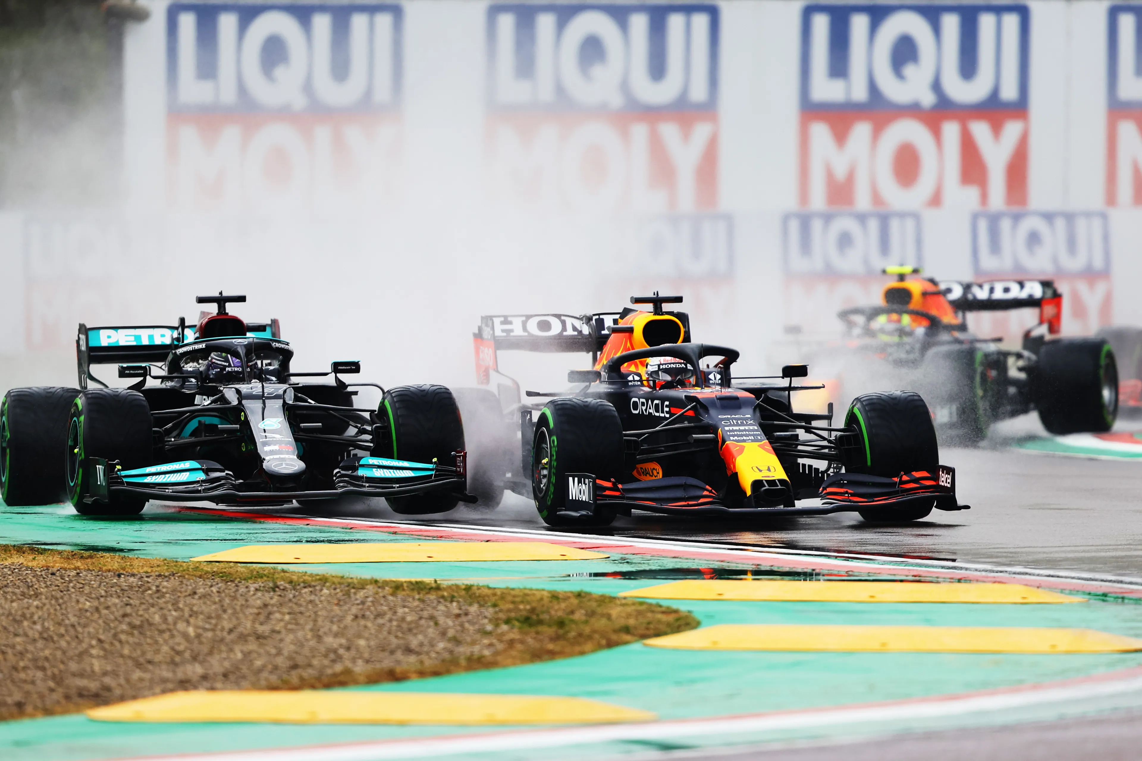 Lewis Hamilton Max Verstappen Imola RB16B W12