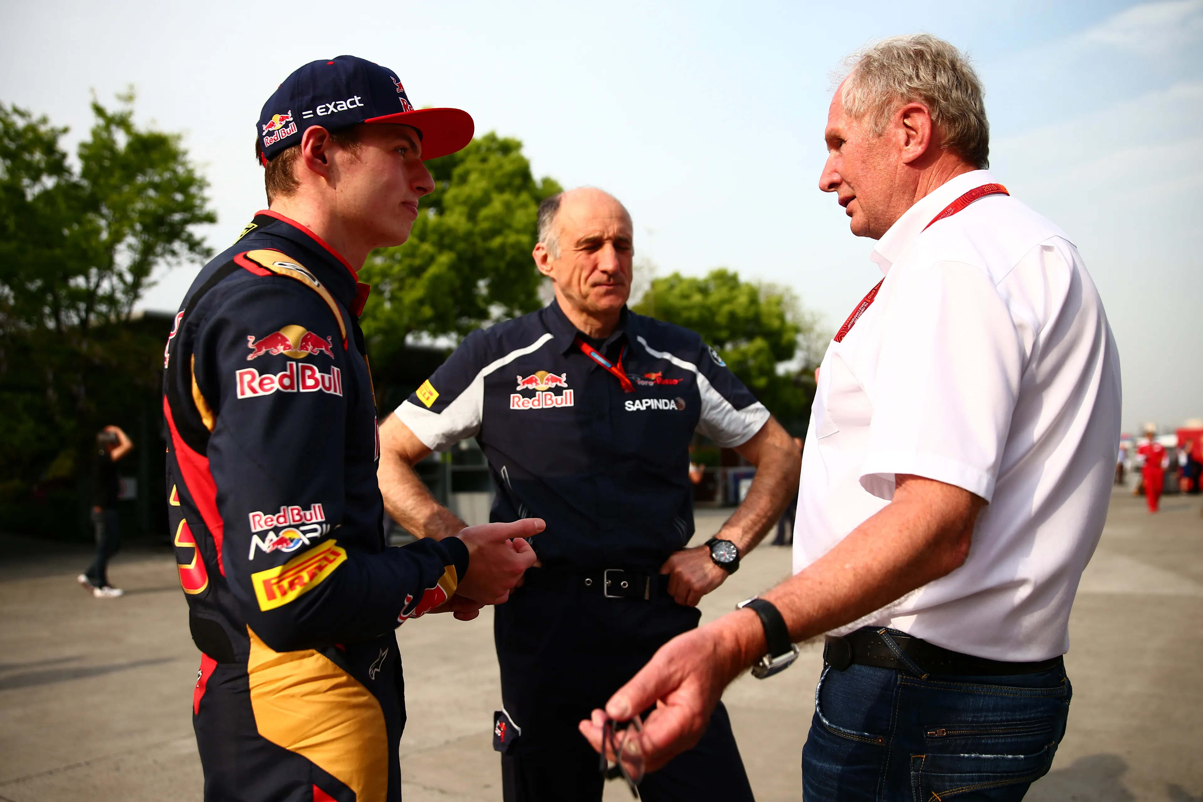 Franz Tost Max Verstappen Helmut Marko