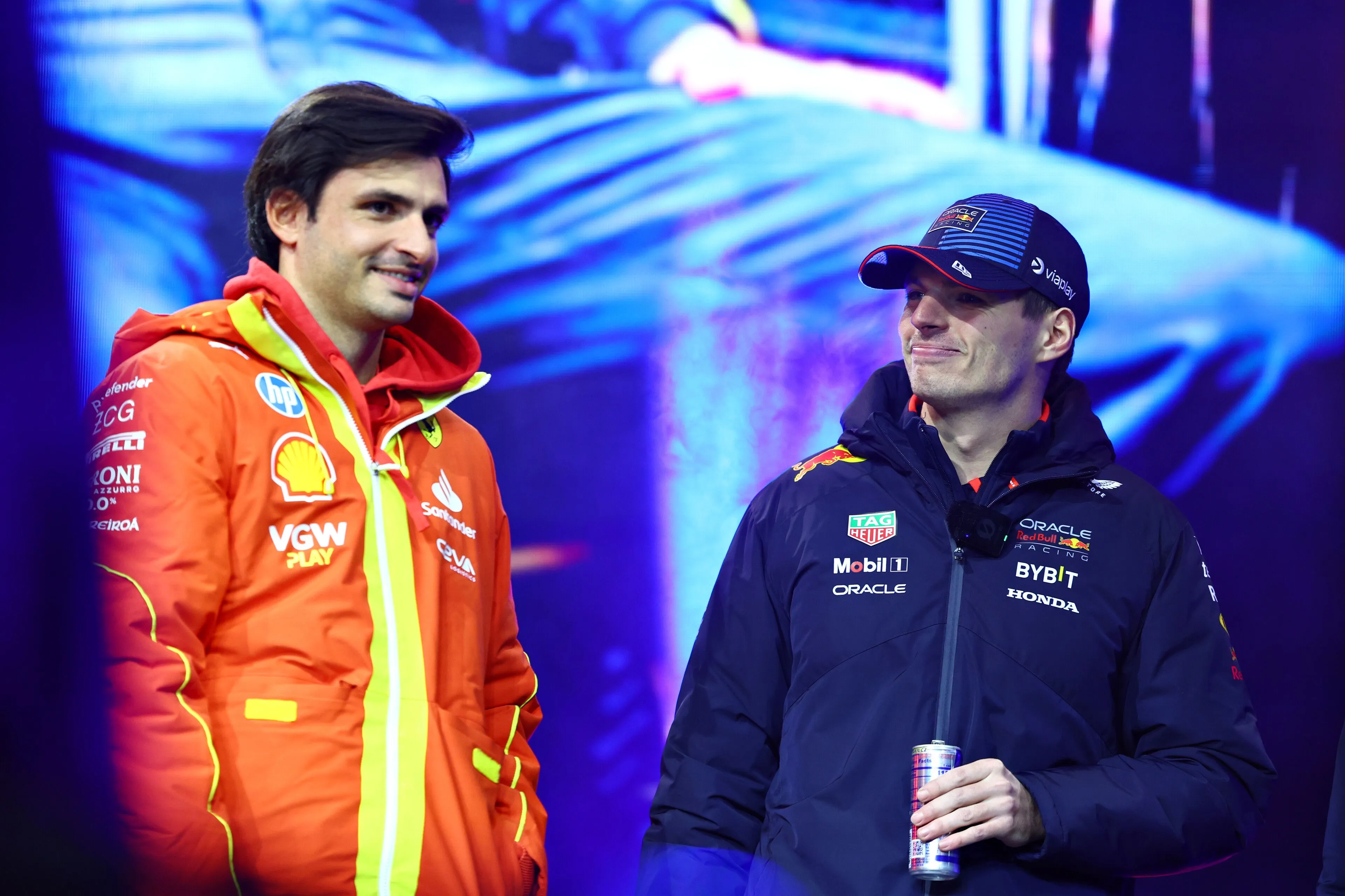max verstappen carlos sainz las vegas 2024 112
