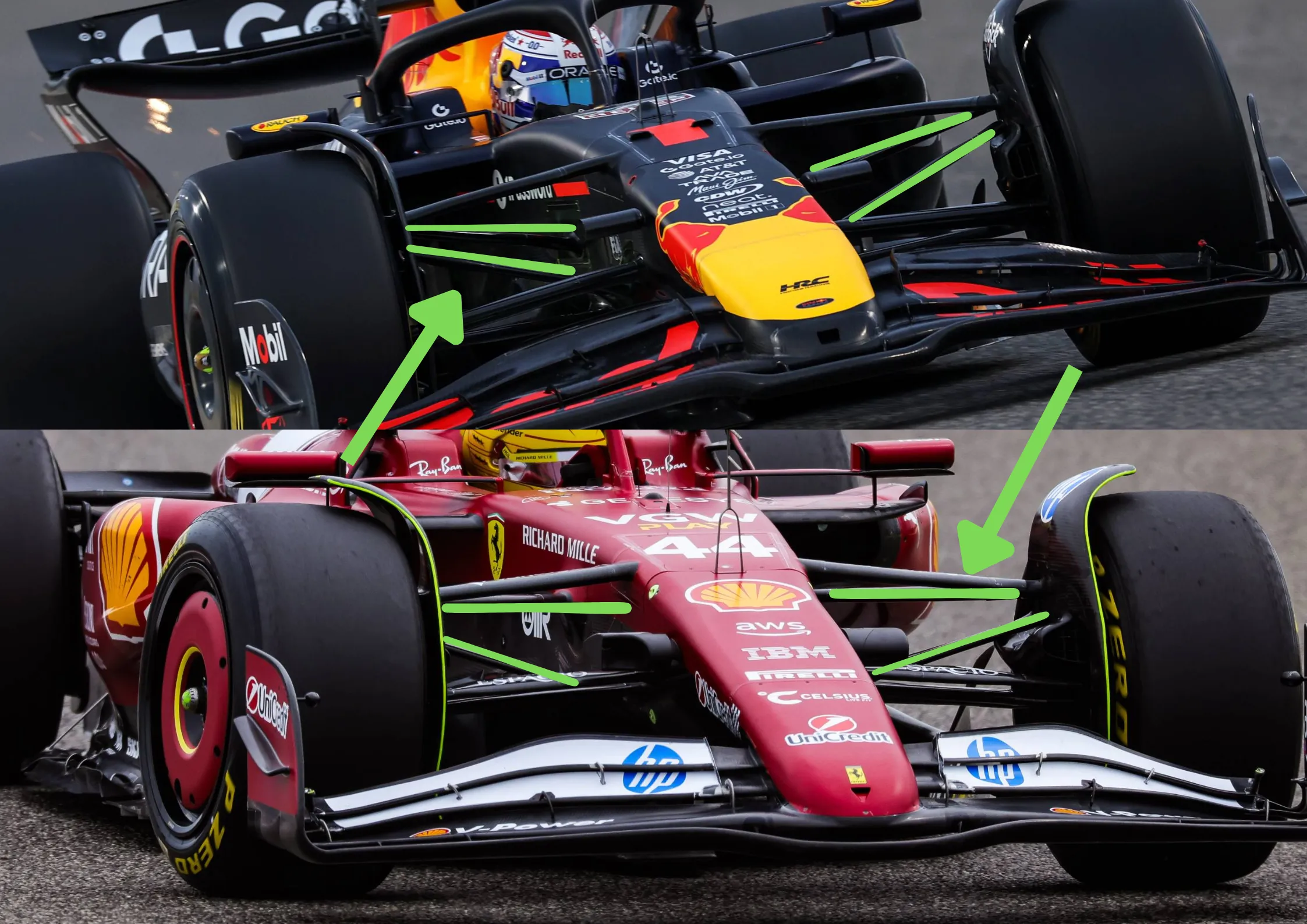 Ferrari spiekte bij concurrent Red Bull en besluit om deze reden ook voor een pull rod-systeem te gaan