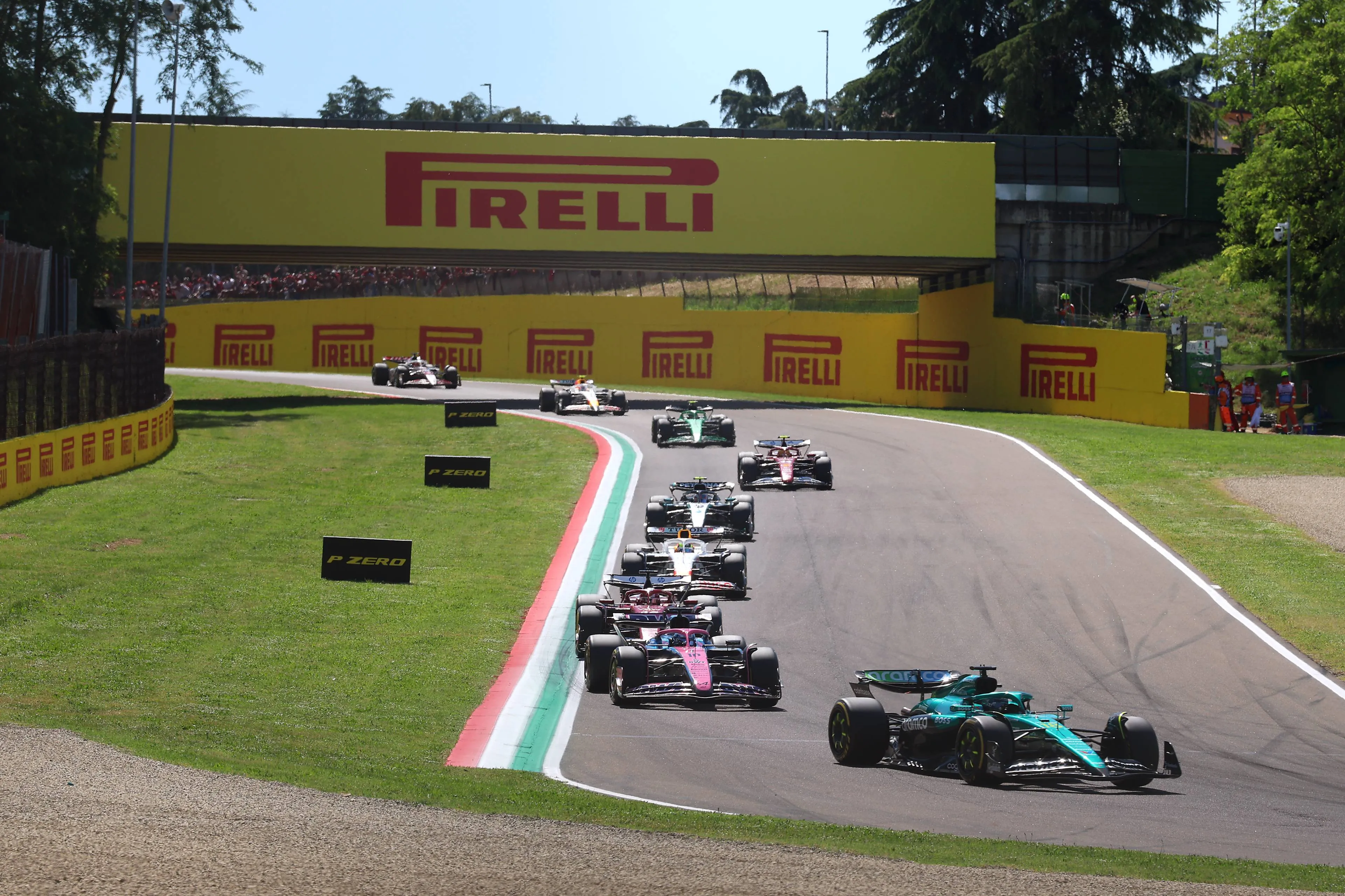 pirelli ferrari charles leclerc alpine pierre gasly lance stroll aston martin gp emilia romagna imola 2025 zondag