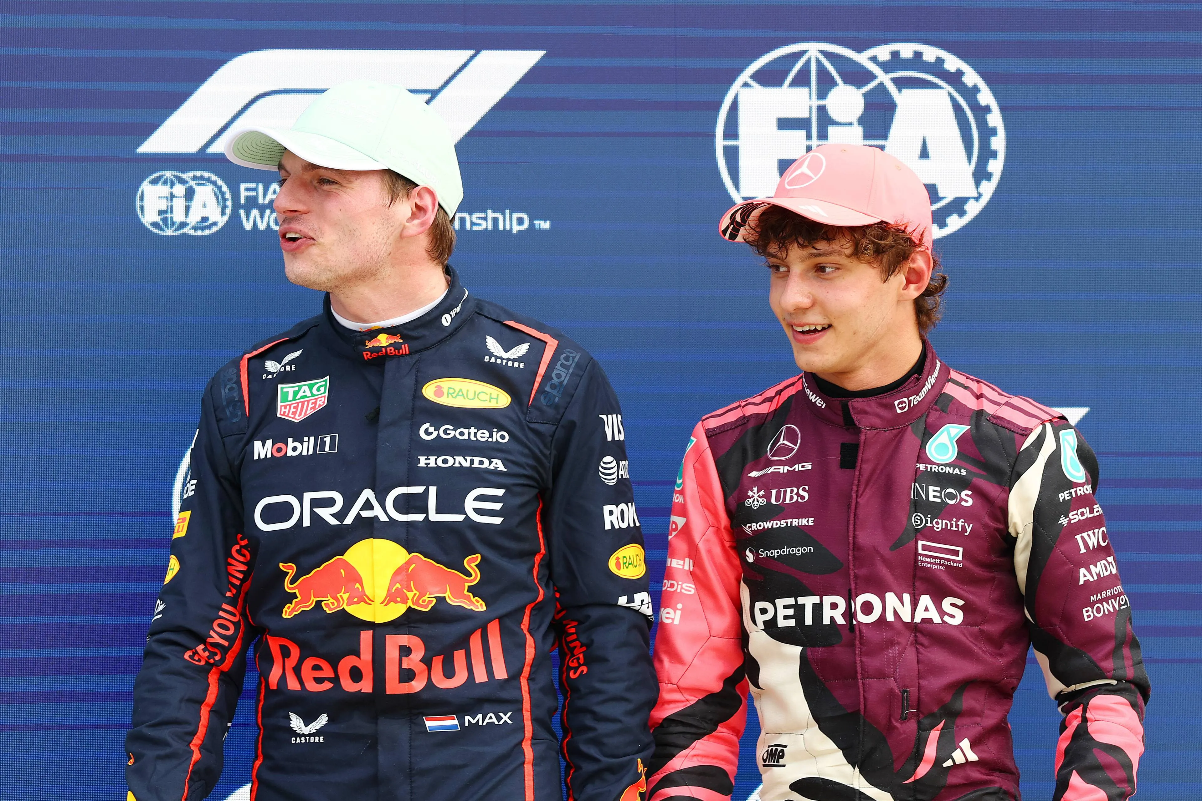 red bull racing max verstappen mercedes andrea kimi antonelli poleposition gp miami 2025 zaterdag