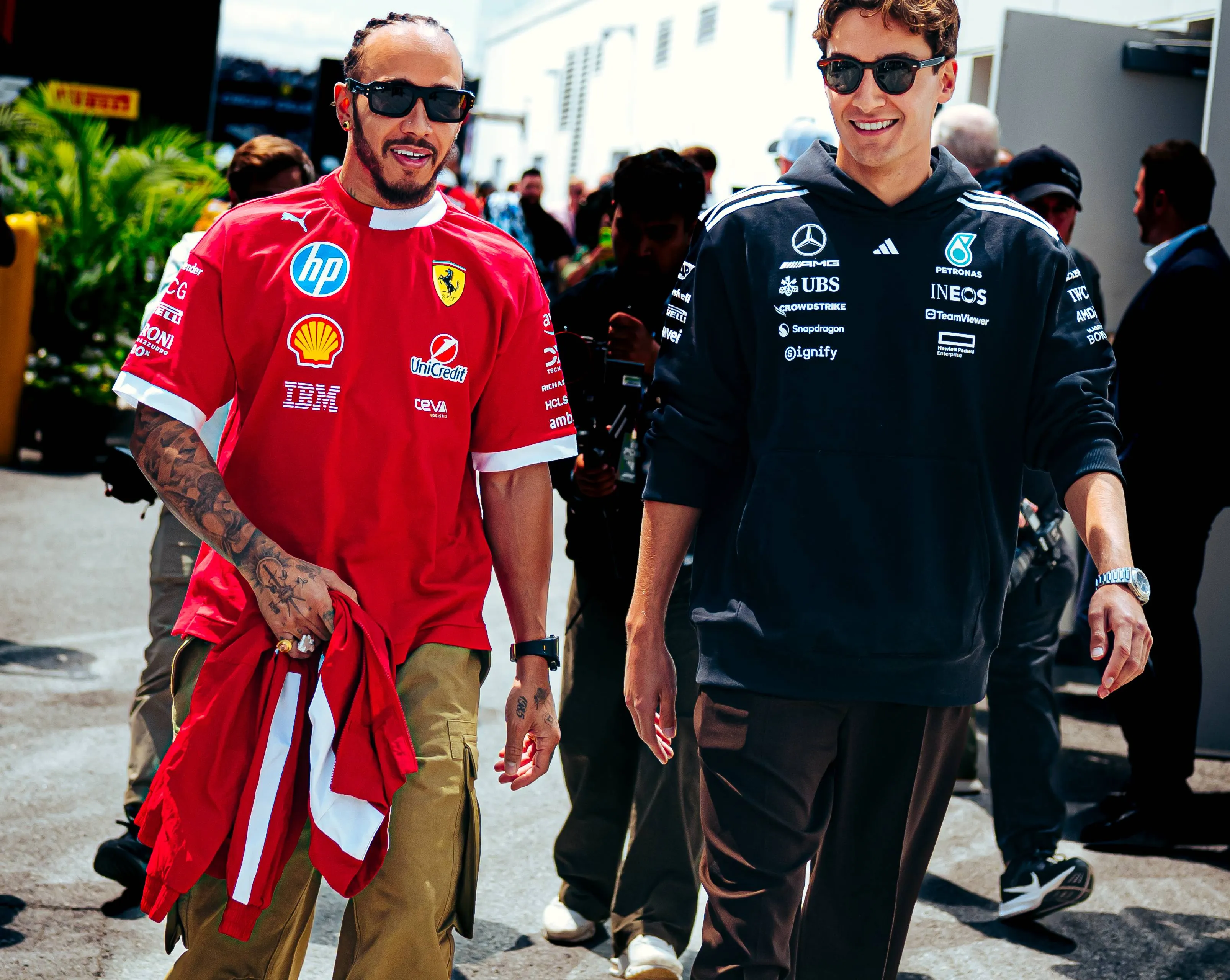 george russell canada mercedes vrijdag 2025 lewis hamilton