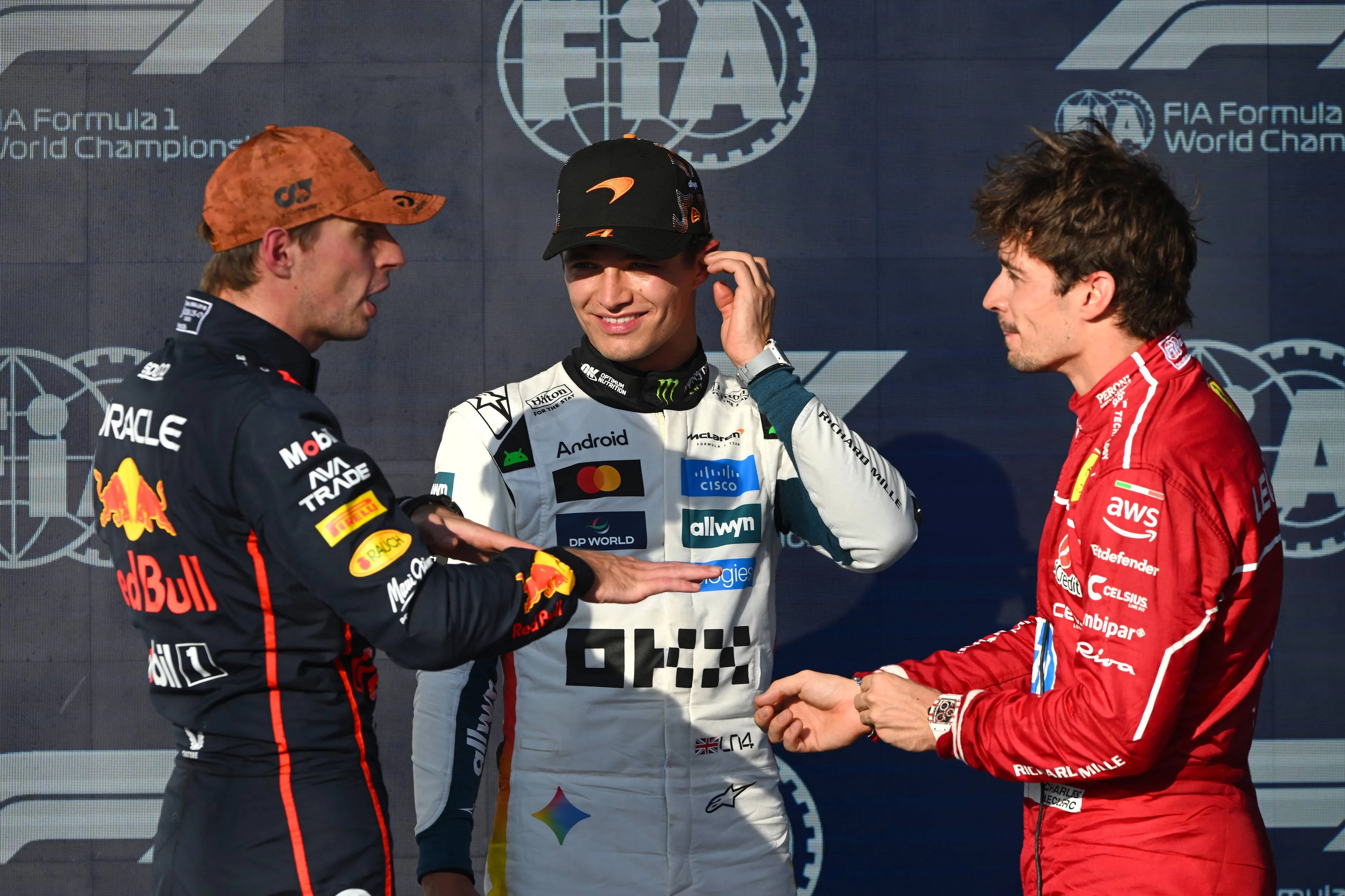 max-verstappen-lando-norris-charles-leclerc-red-bull-mclaren-ferrari-austin-zaterdag