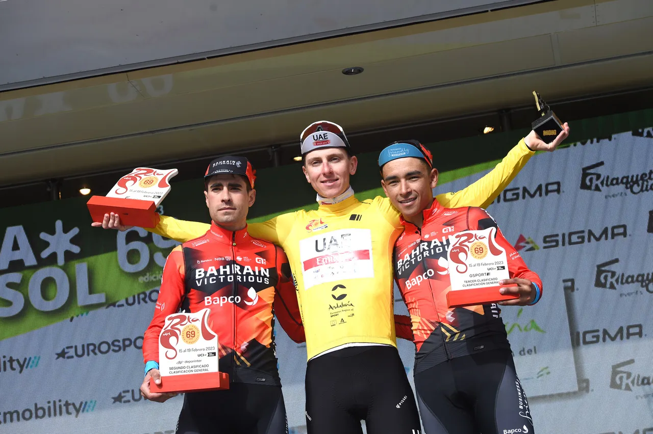 Uitslagen Ruta del Sol 2023 | Oersterke Pogacar en UAE domineren, maar winnen net niet alles