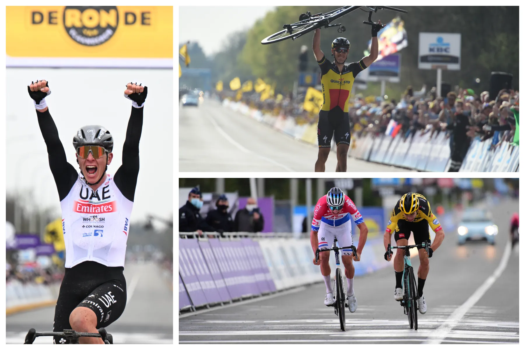 🎥 Dit was genieten in de Ronde: Pogacar en Gilbert werken weergaloze solo's af, Van der Poel klopt Van Aert in millimetersprint