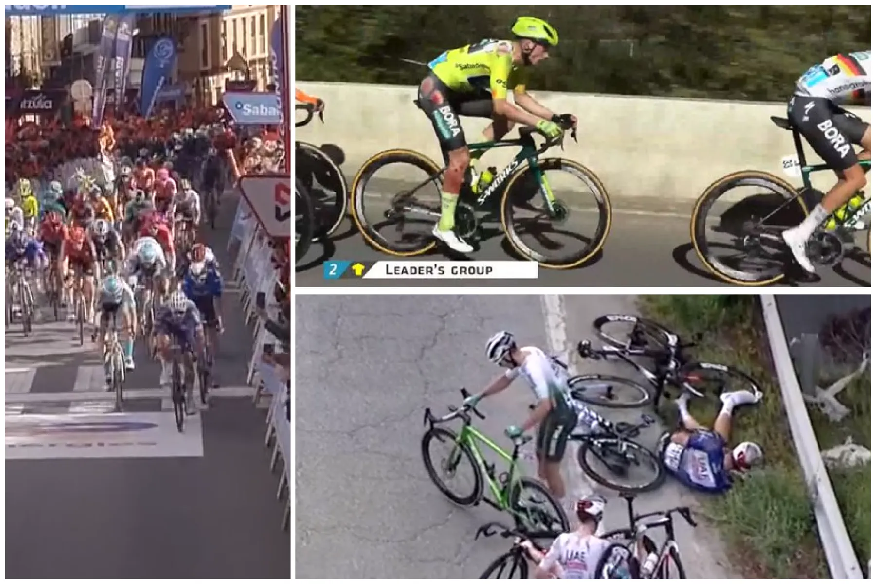 🎥 Keiharde valpartijen Roglic en Ayuso overschaduwen ritzege Hermans en tijdwinst Evenepoel in Baskenland
