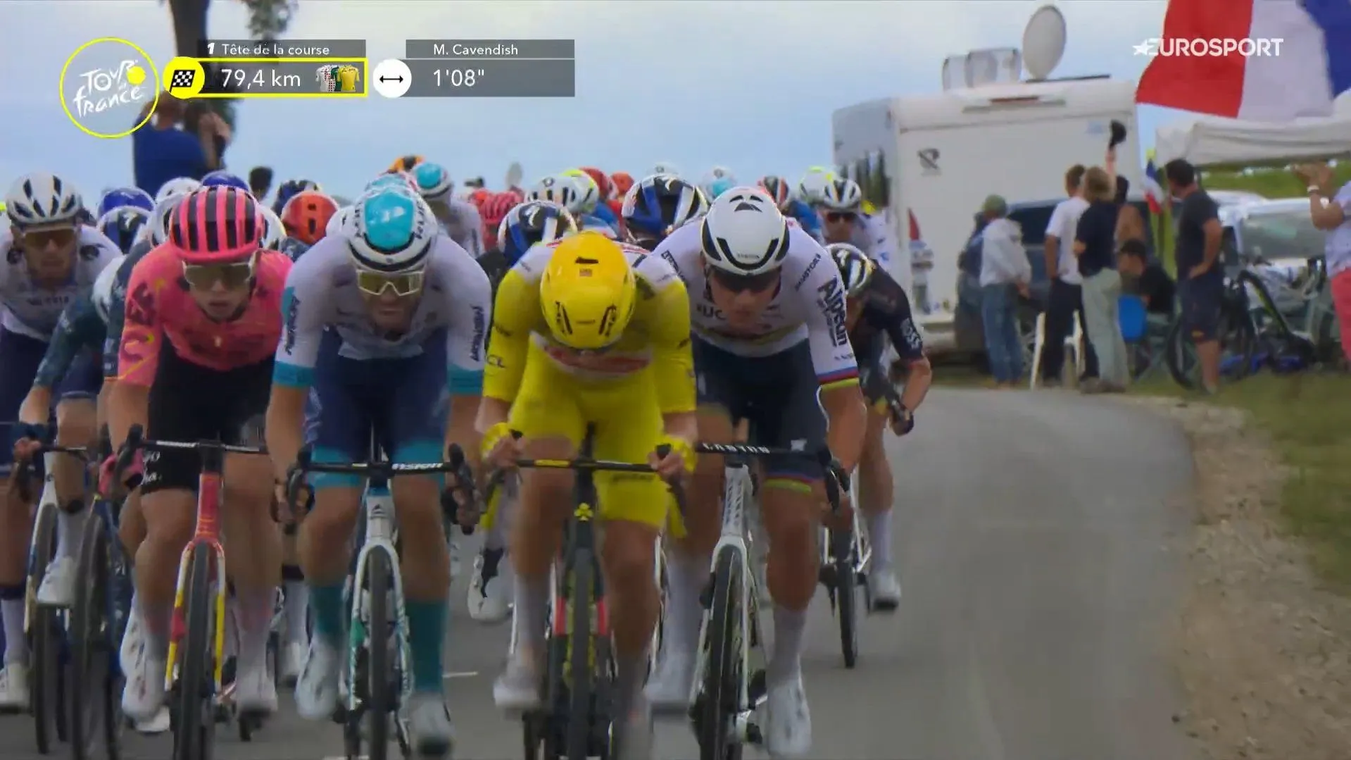 LIVE Tour de France etappe 6 | Alles weer bij elkaar, maar toon is gezet: etappe 6 is waaierspektakel!