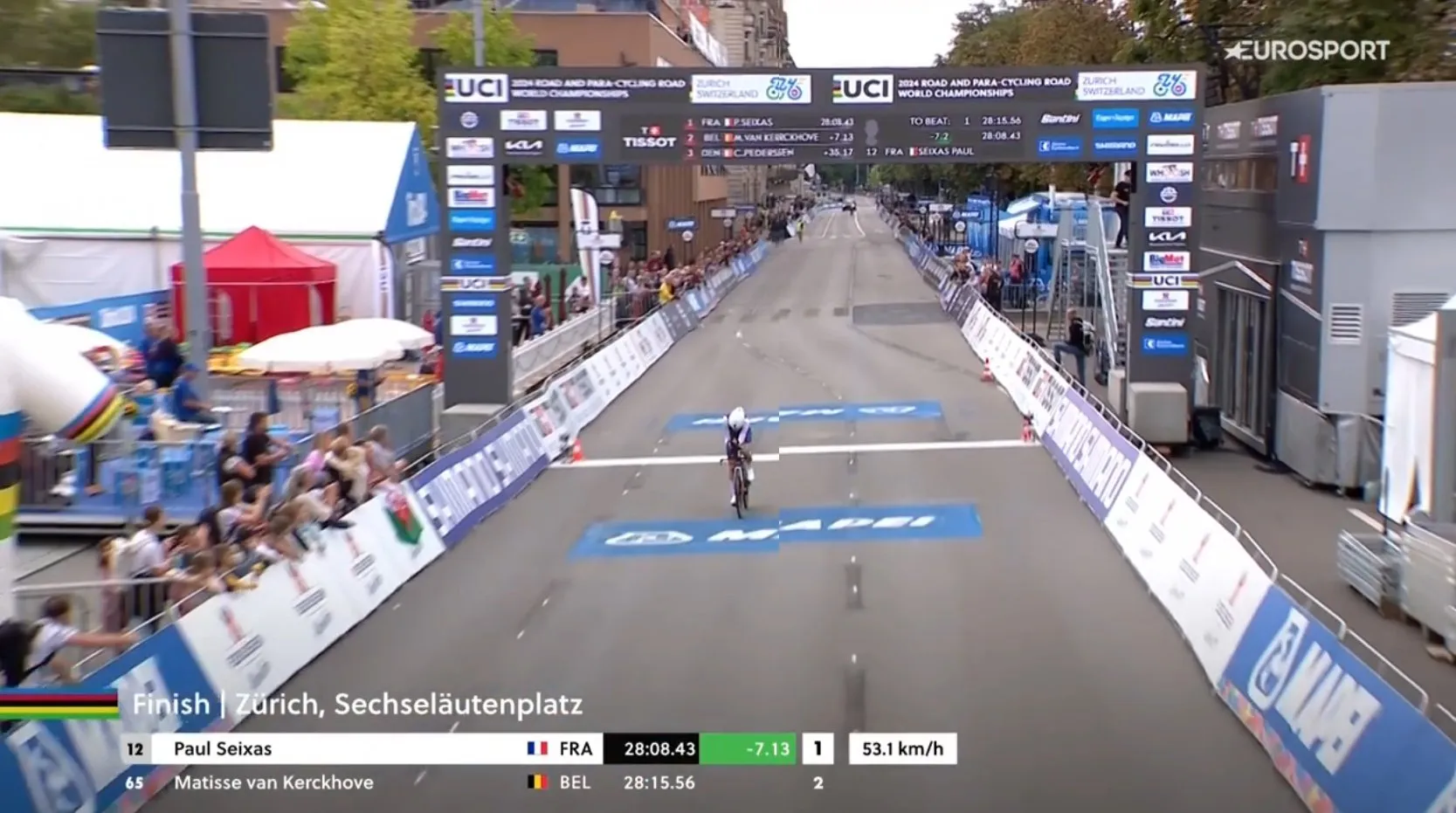 Zilver en brons voor België, maar Frankrijk pakt de gouden plak: Seixas wint WK-tijdrit bij junioren