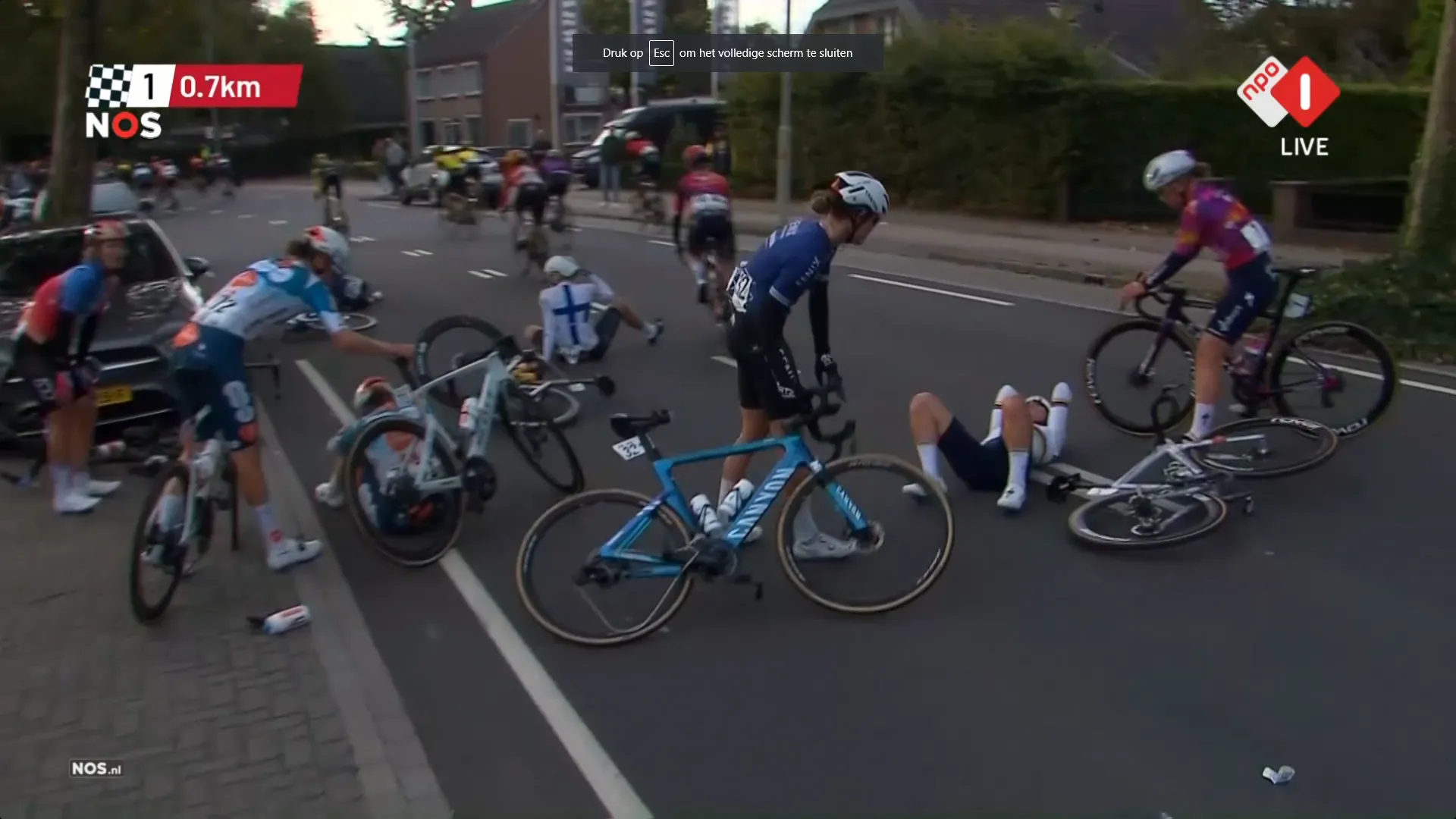 Wiebes completes hat trick, but Kopecky's nasty crash disrupts fifth stage of Simac Ladies Tour