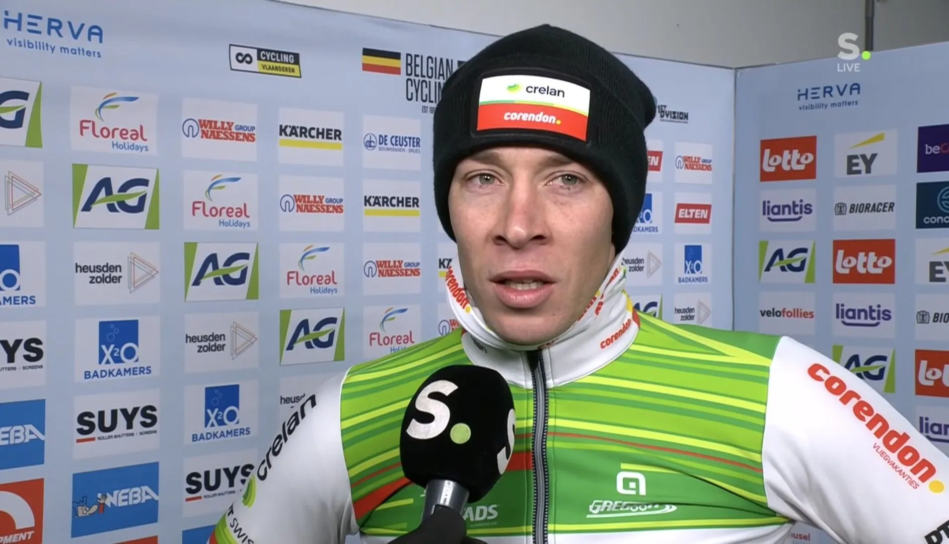 Sweeck gokte en verloot van sterkere Nys, Aerts zag achter valpartij en zag dat de vogel gevlogen was