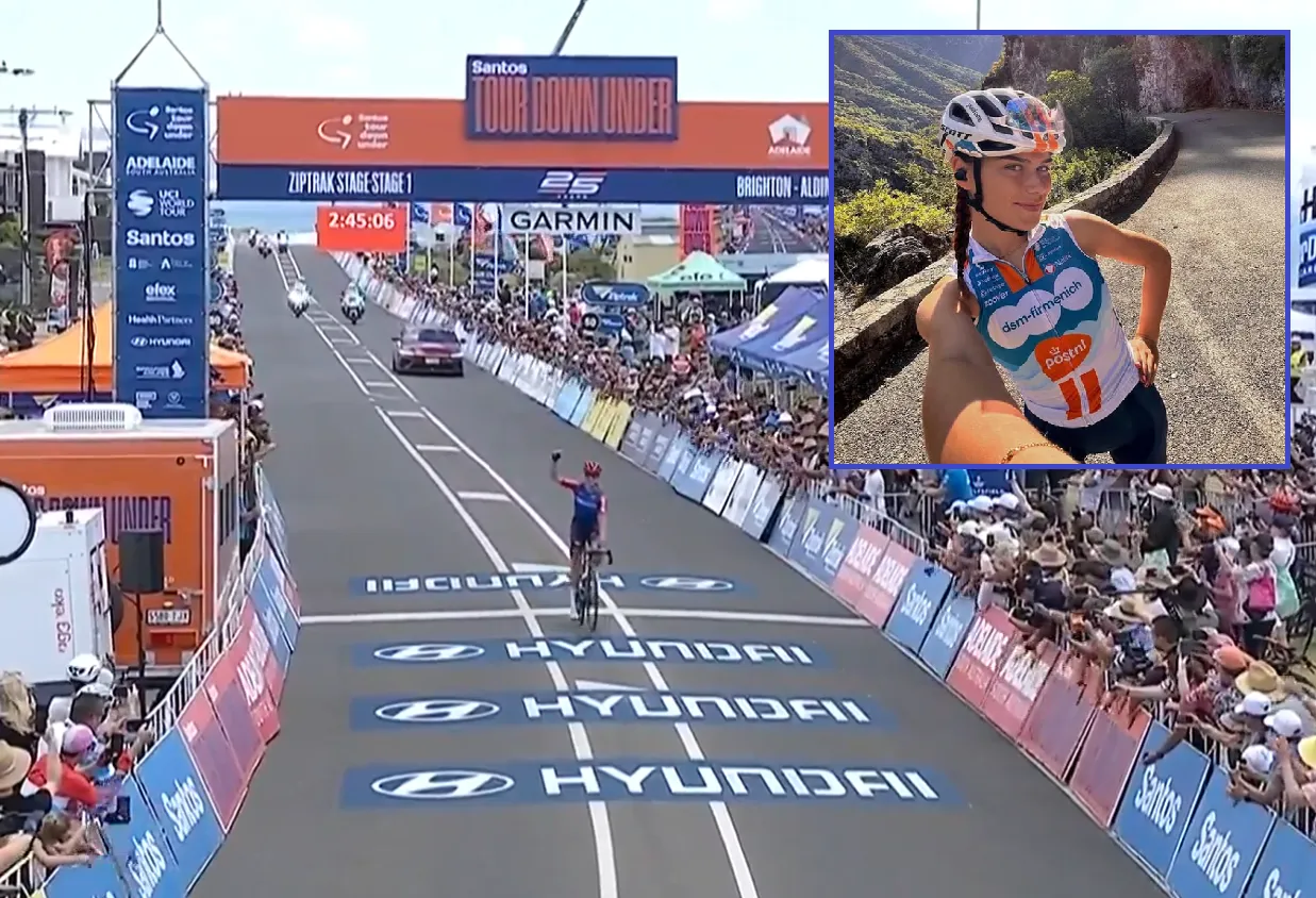 Daniek Hengeveld (22) hit rock bottom, but thanks to a 50-kilometer solo(!), she’s now at the top in Australia