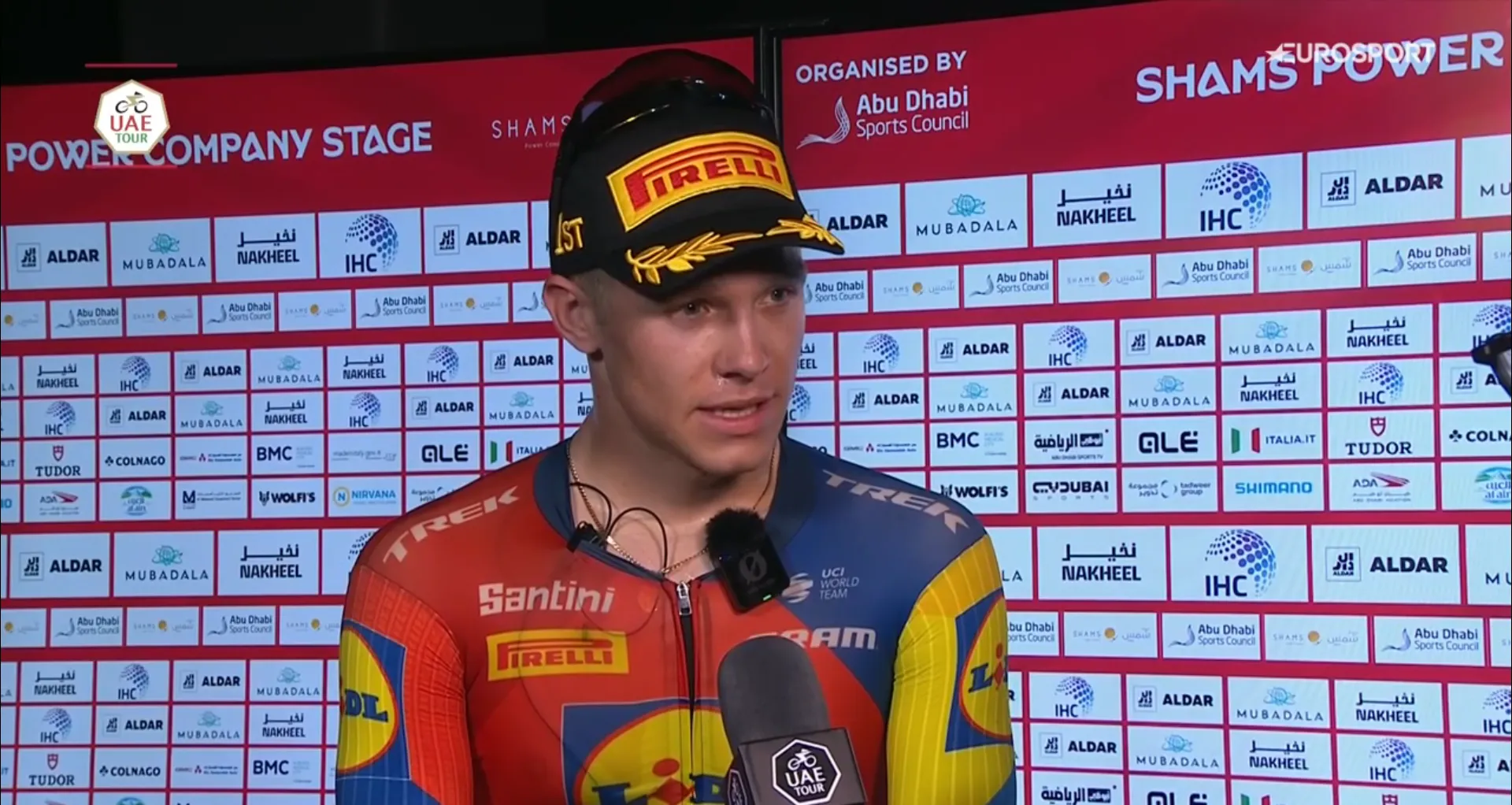 Milan 'crazy tired' after 20-second sprint, already dreaming of succes in the Monuments: "We have a very strong team"