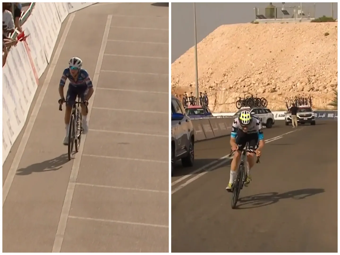 Tussen de grote mannen houden jonkies Romeo en Lecerf (met support van legendarische sport-Belg) geweldig stand in UAE Tour