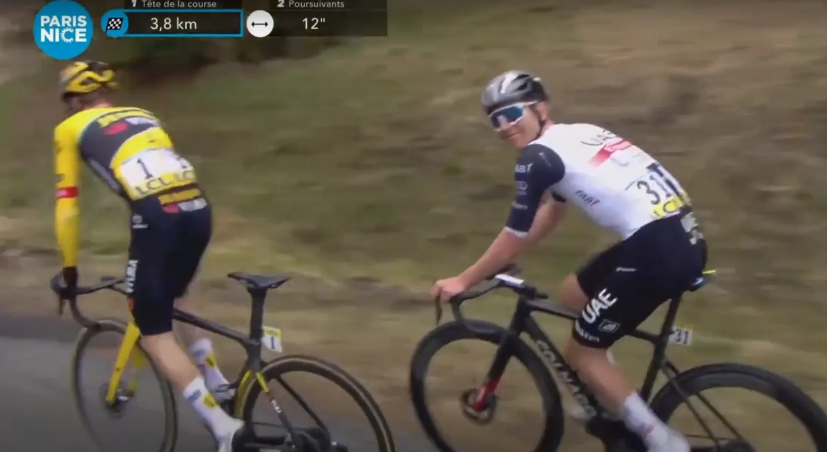 vingegaard pogacar paris nice 2023