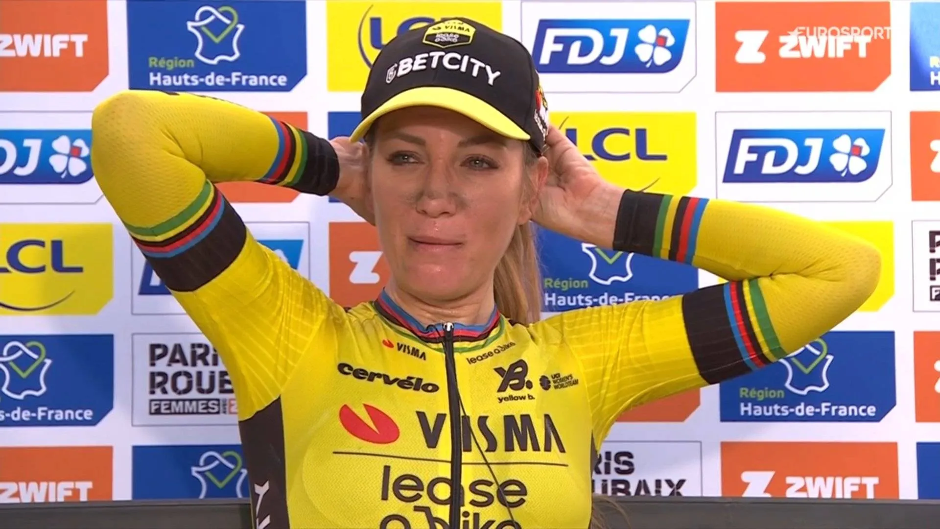 Extra druk op Van Aert? Wet van remmende voorsprong treedt snel in werking voor Visma | Lease a Bike, beseft Ferrand-Prévot