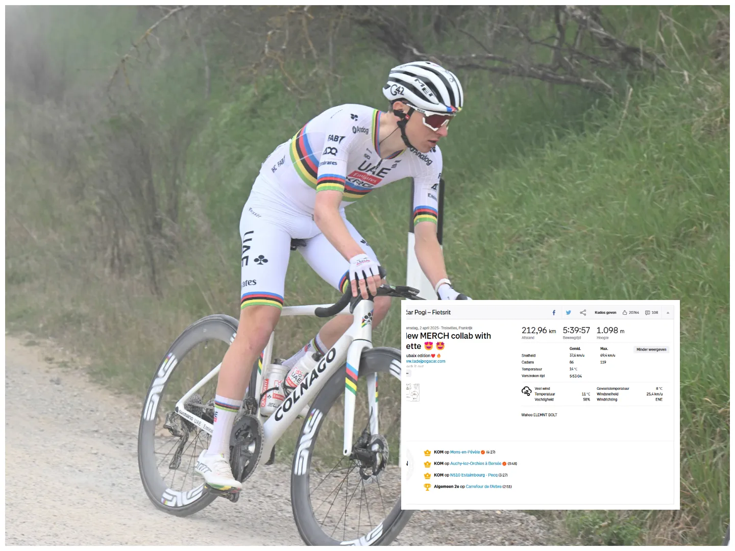 Faster than Van der Poel and Van Baarle: Pogacar blows records to pieces during Roubaix training