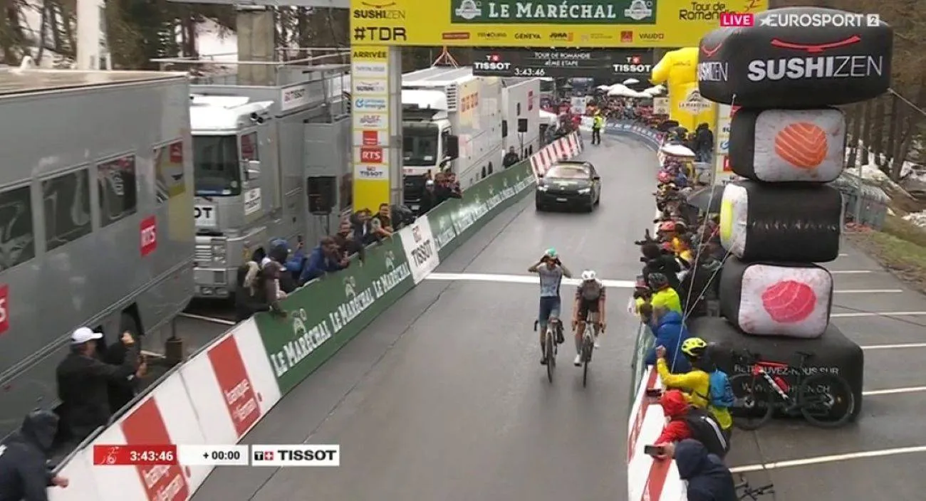 UAE dominates the field, but not Martinez as young Frenchman doubles up in queen stage of Romandie