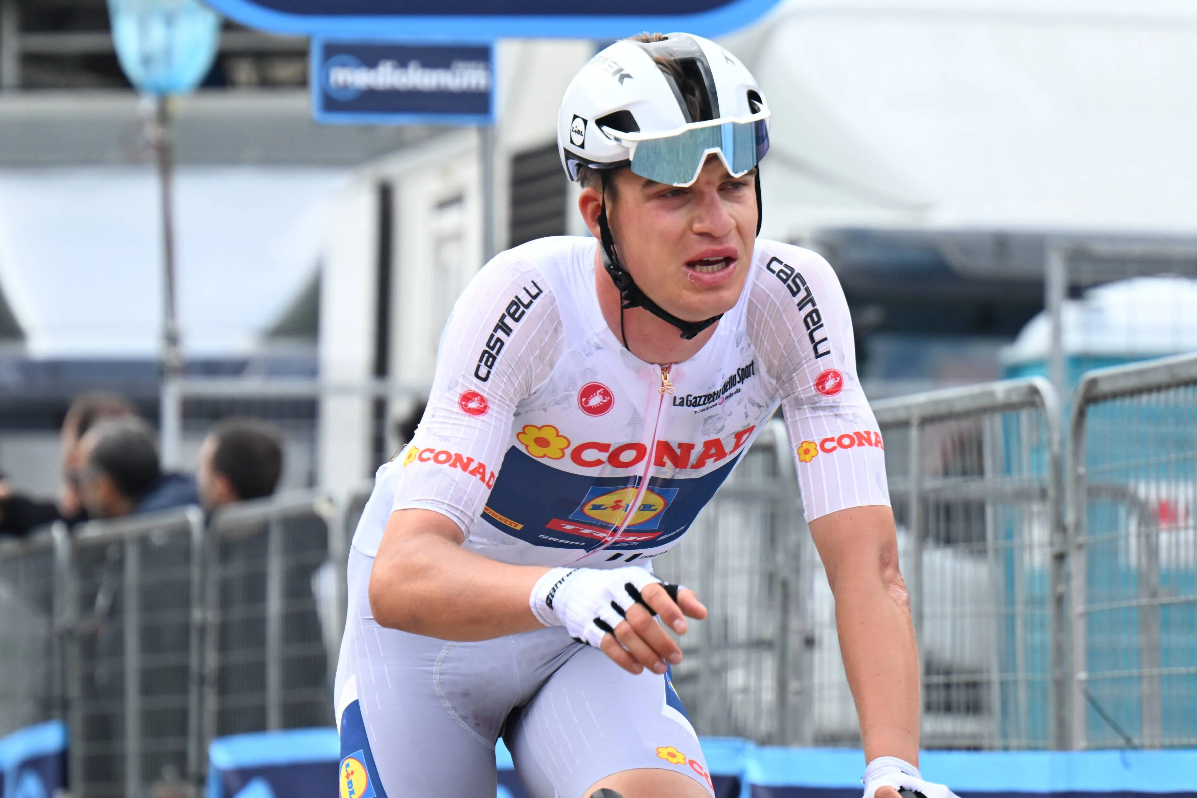 Prachtige, haast schuldbewuste woorden van Pedersen, nu monsterlijke Vacek zijn deel van Lidl-Trek-taart niet krijgt