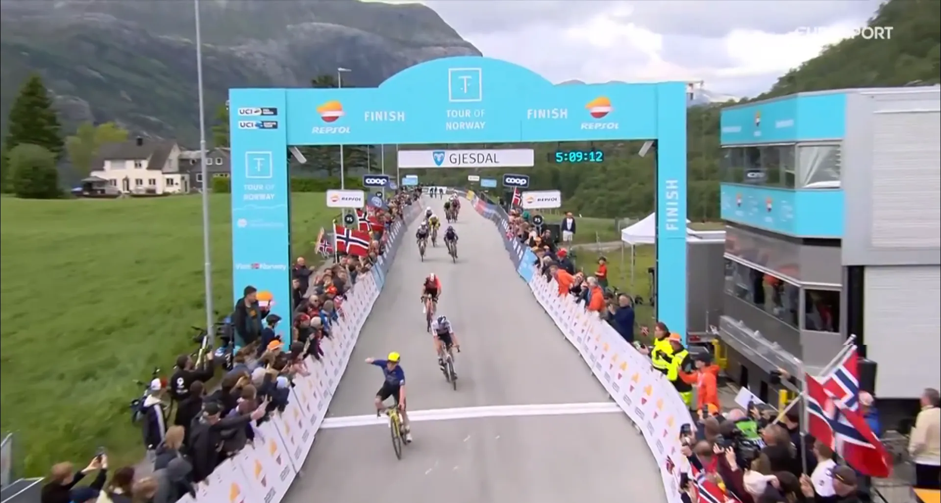 Visma superstar Brennan holds off Van Gils on grueling finish in Tour of Norway and hits a double