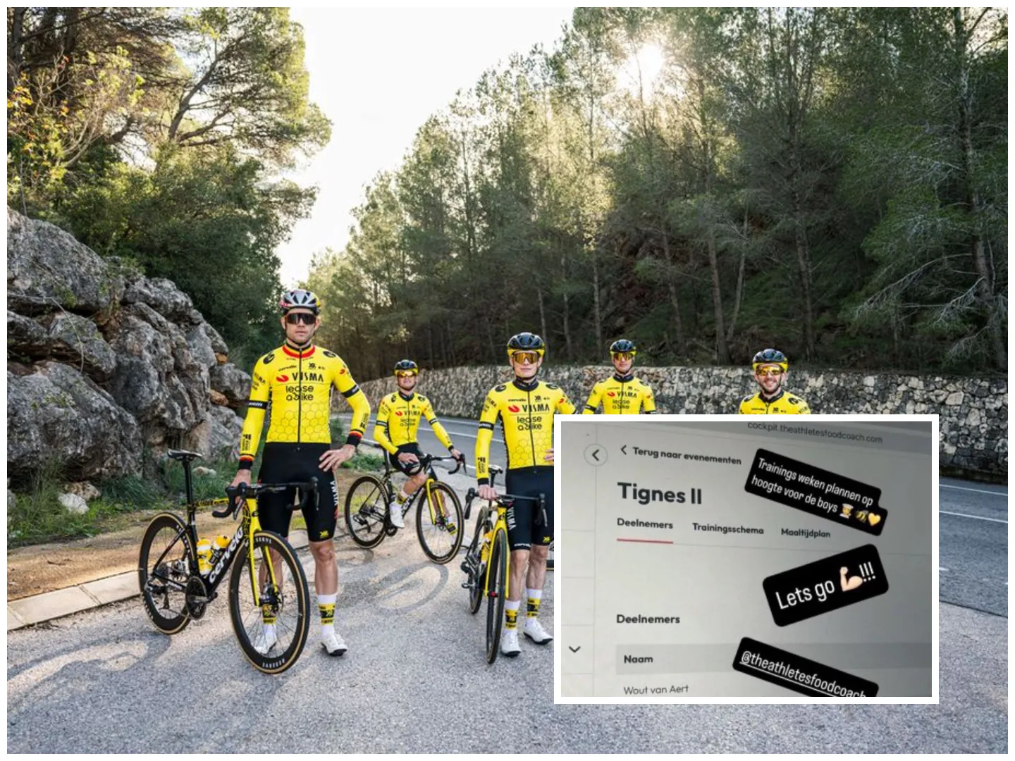 Eighth rider for Visma | Lease a Bike's Tour squad revealed? Surprising name spotted on altitude training list
