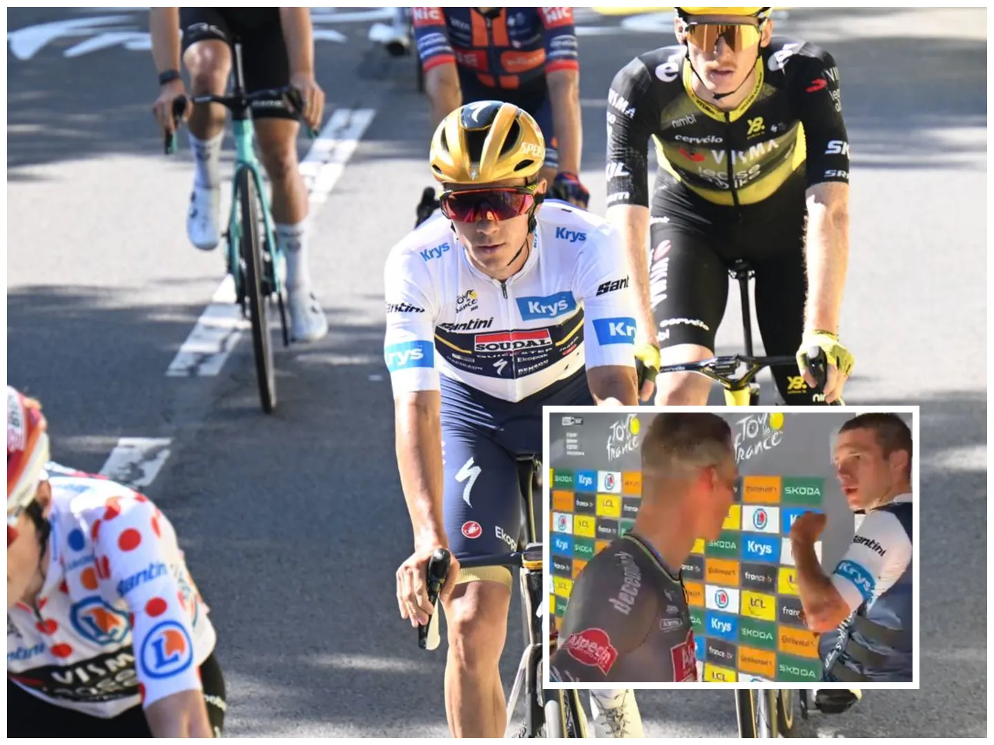 🎥 Evenepoel heeft rustig dagje, maar schrikt zich rot na horen verhaal Van der Poel: 'Echt? Nee!'