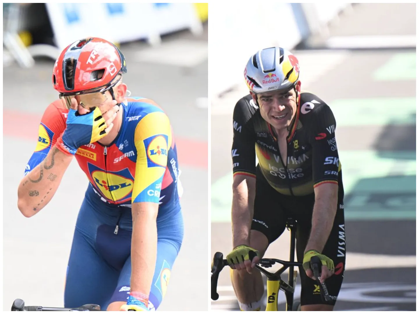 Van Aert fights hard on the Mur de Bretagne, but Nys struggles in very different way: "I can’t get past this"