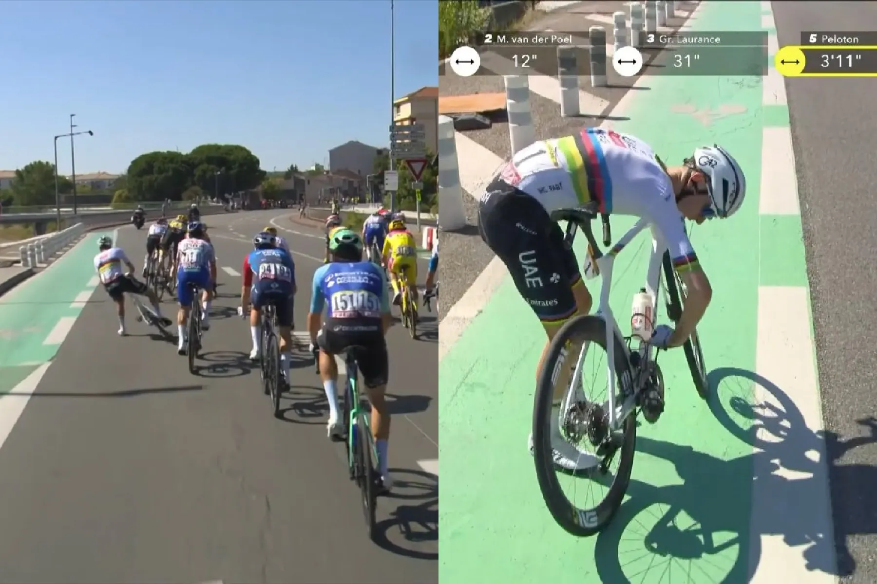 🎥 Pogacar goes down in final Tour de France stage, but loses no time thanks to sportmanship of rivals