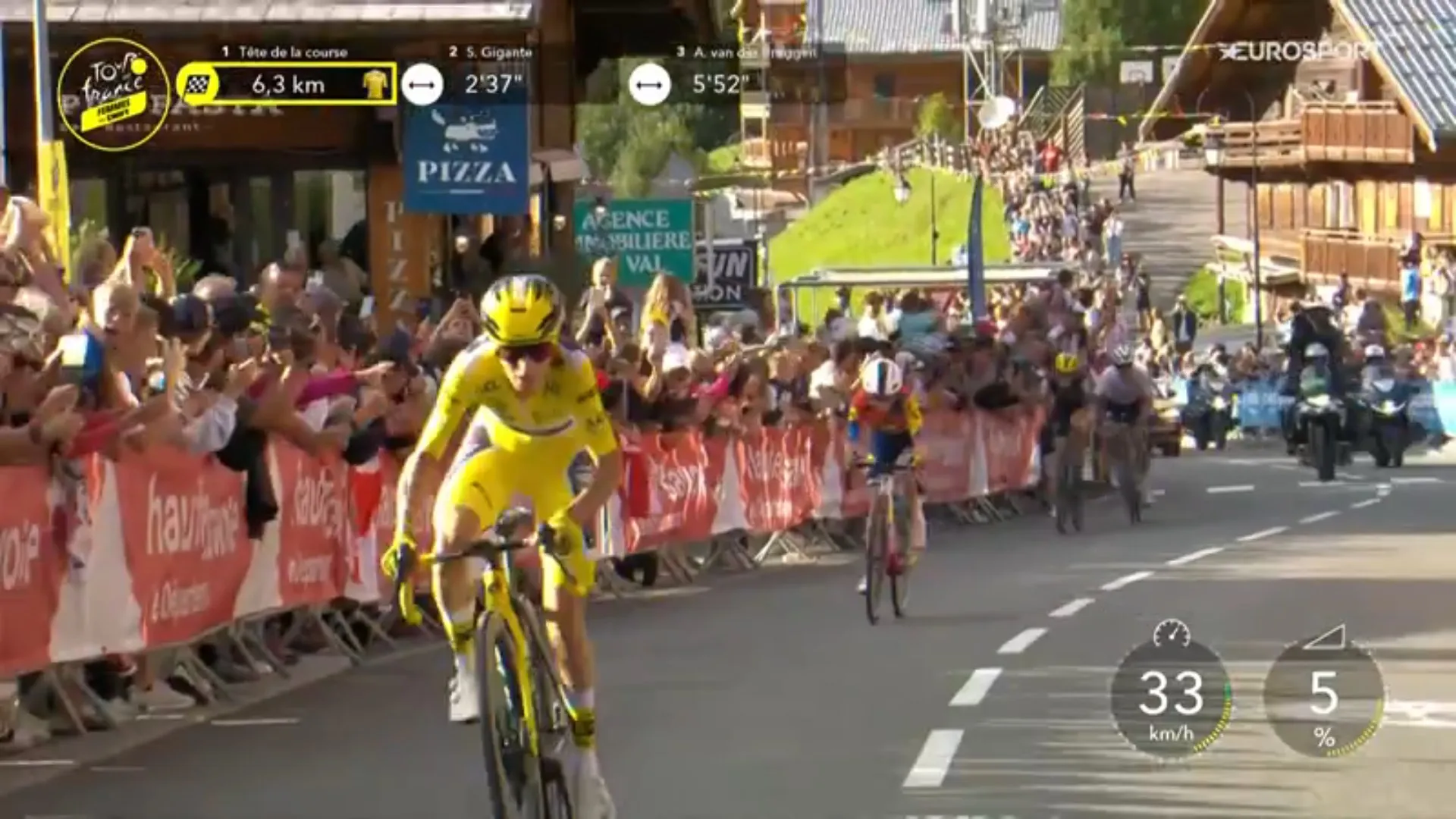 Ferrand-Prévot seals Tour victory with stage win in yellow jersey after late attack, Vollering second in stage and overall