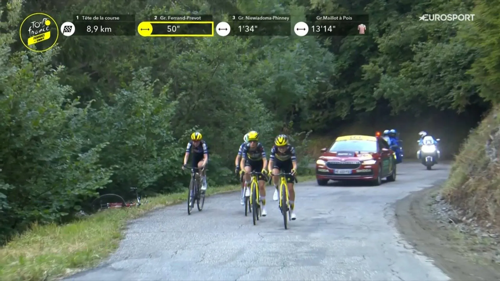 20-jarige Bunel na waardevolle hulp aan Ferrand-Prévot: 'Dit was het plan, zoals Van Aert het deed in de Giro'