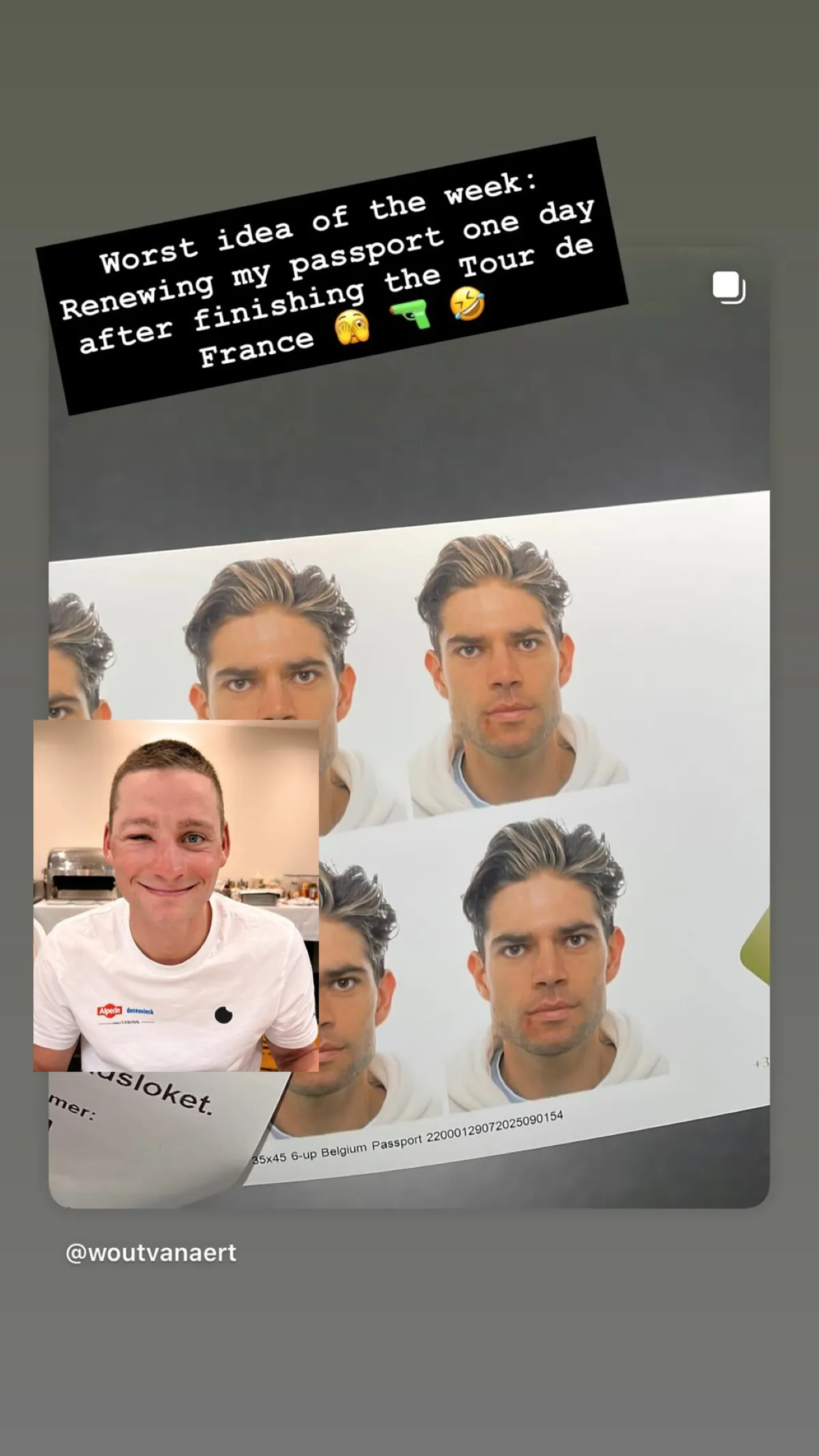 📸 Van der Poel ('laten we zien wat augustus brengt') en Van Aert ('slechtste idee van de week') tonen zelfspot op Instagram