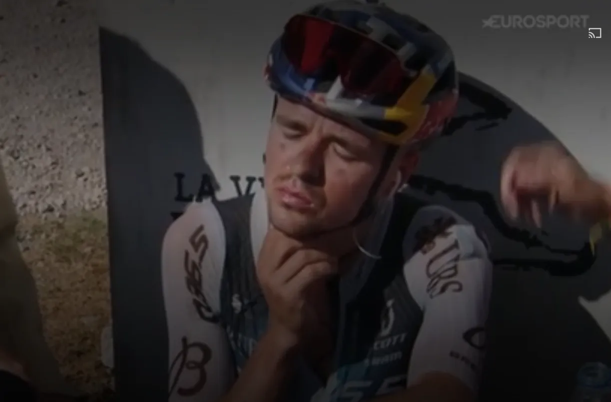 A very realistic yet still hungry Tom Pidcock admits the Angliru, and Van Baarle (Visma), broke him