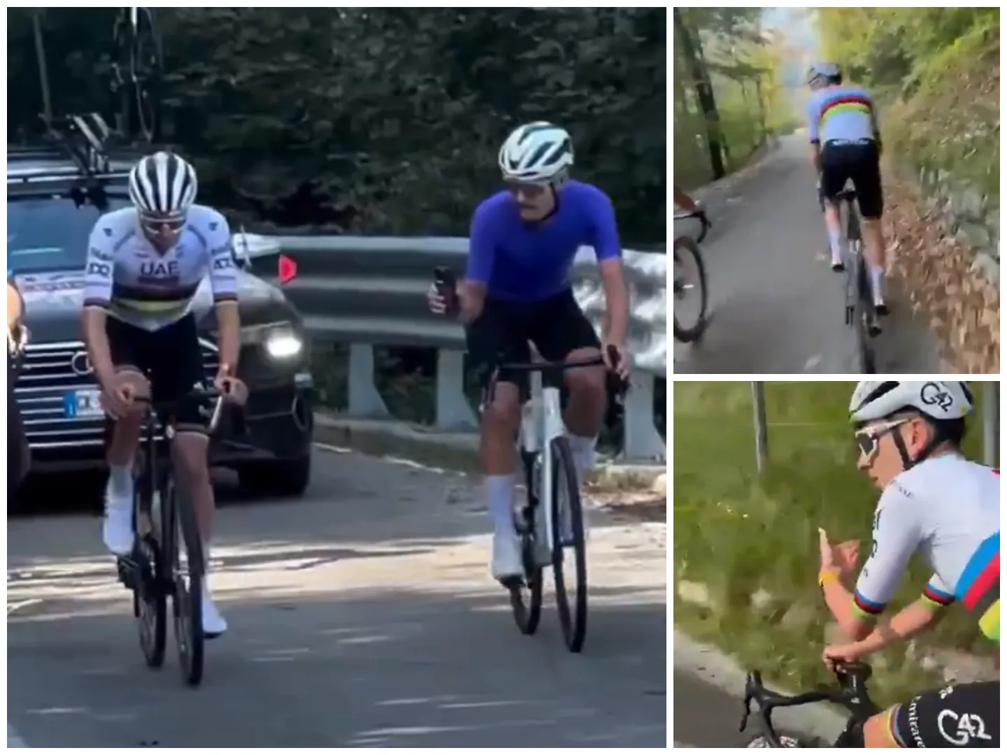 Pogacar obliterates Strava KOM on Lombardy’s toughest climb during recon, but gets irritated by annoying fans