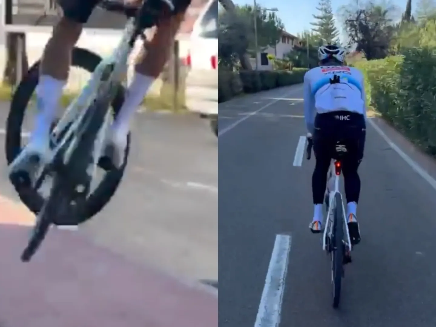 🎥 Ondertussen, in Italië en Spanje: Pogacar knalt in EK-trui de Poggio op, Van der Poel hangt de acrobaat uit