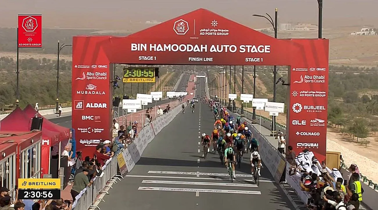 Del Toro edges Bol in wind-shortened UAE Tour opener as Milan crashes late