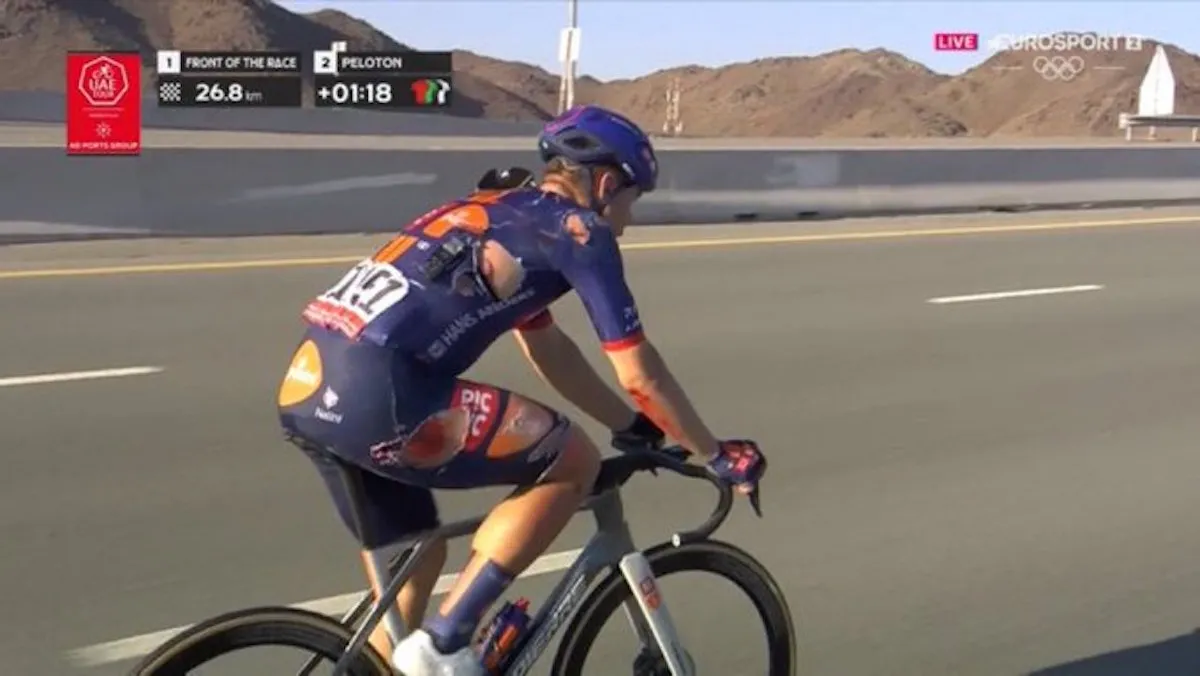 🎥 Fabio Jakobsen gives quick update after nasty crash in UAE Tour