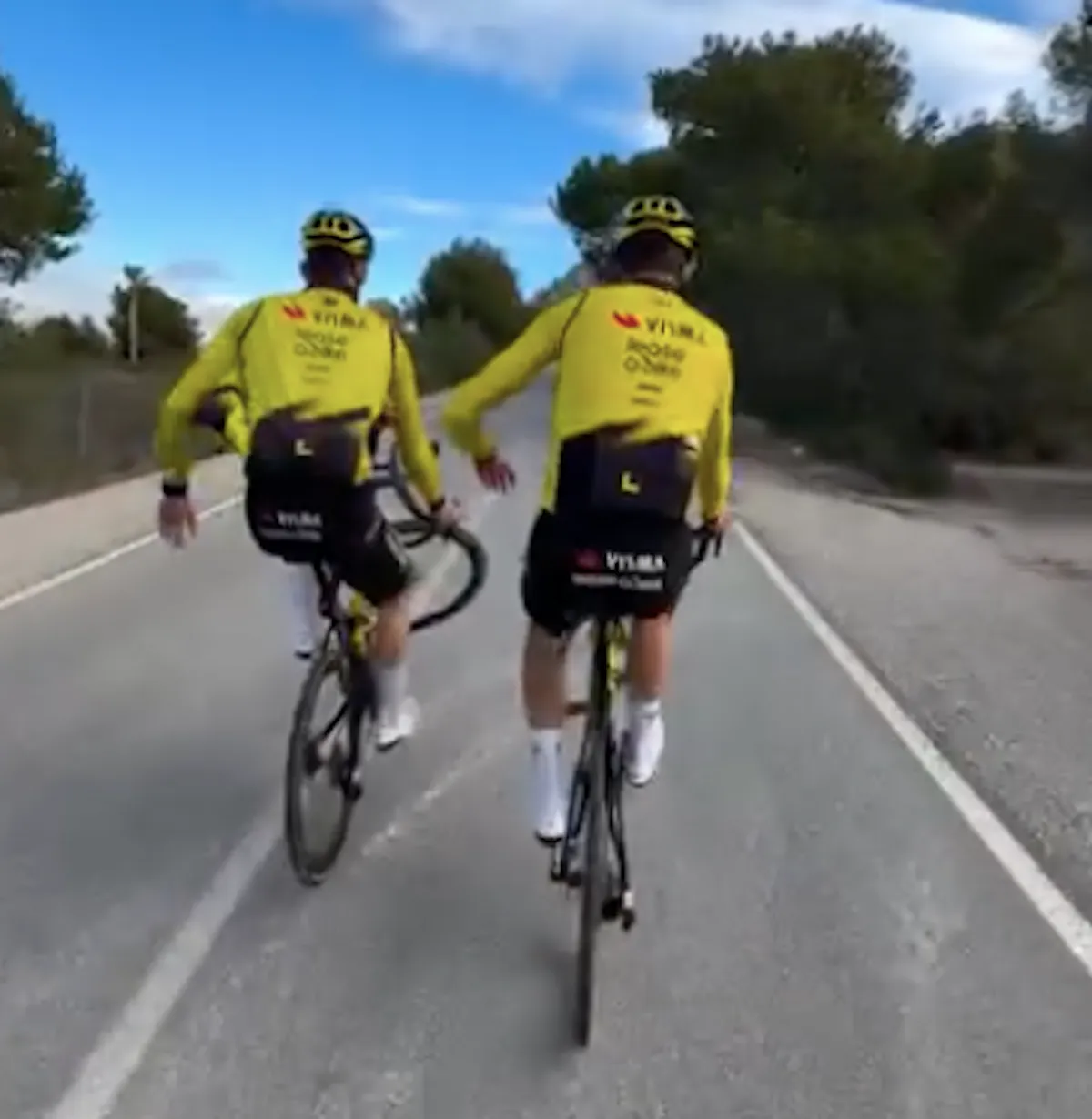 Visma talents beam after first meetings: “Van Aert has always been my idol”