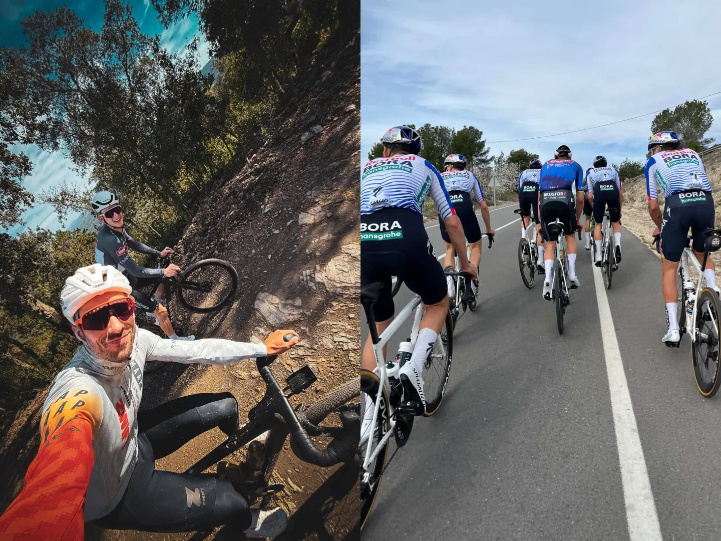 While Del Grosso heads out with buddy Ovett, Van der Poel trains with Red Bull and Evenepoel