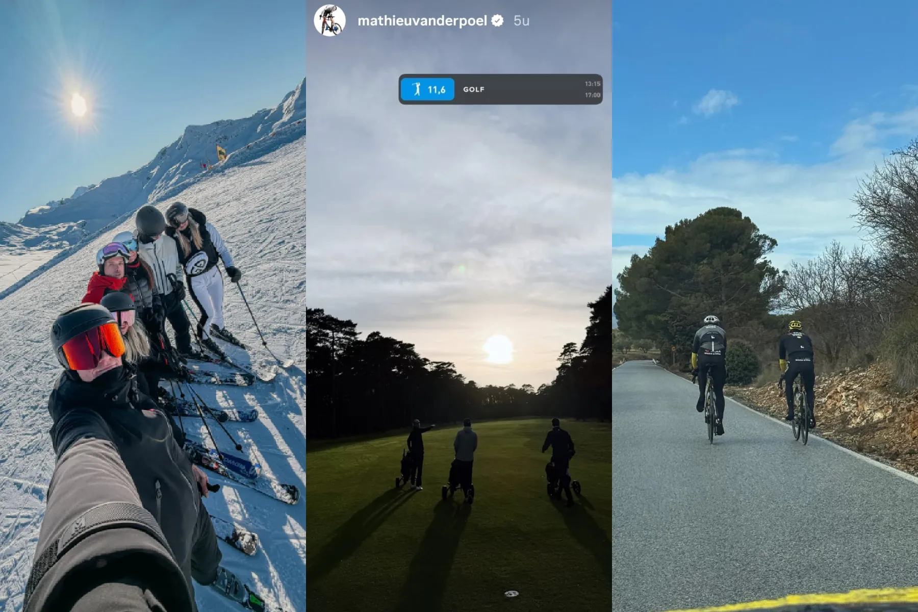 Van der Poel swaps snow for the green, while Van Aert can (briefly) get outside again