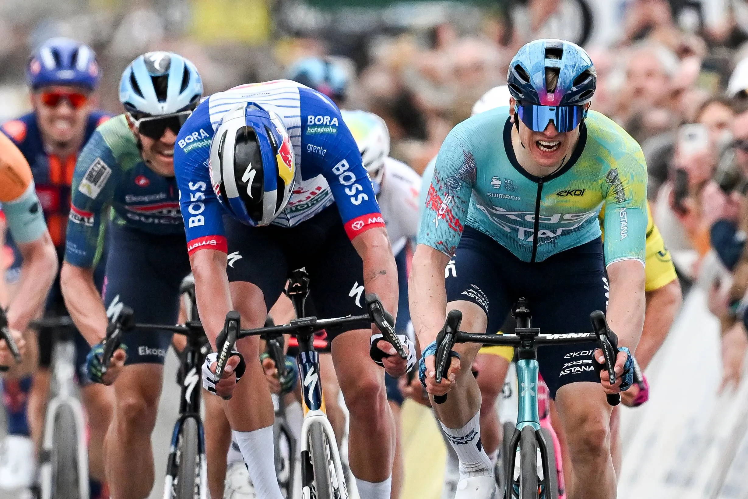 Max Kanter emotional after Paris–Nice stage win as Mike Teunissen powers XDS Astana to big result