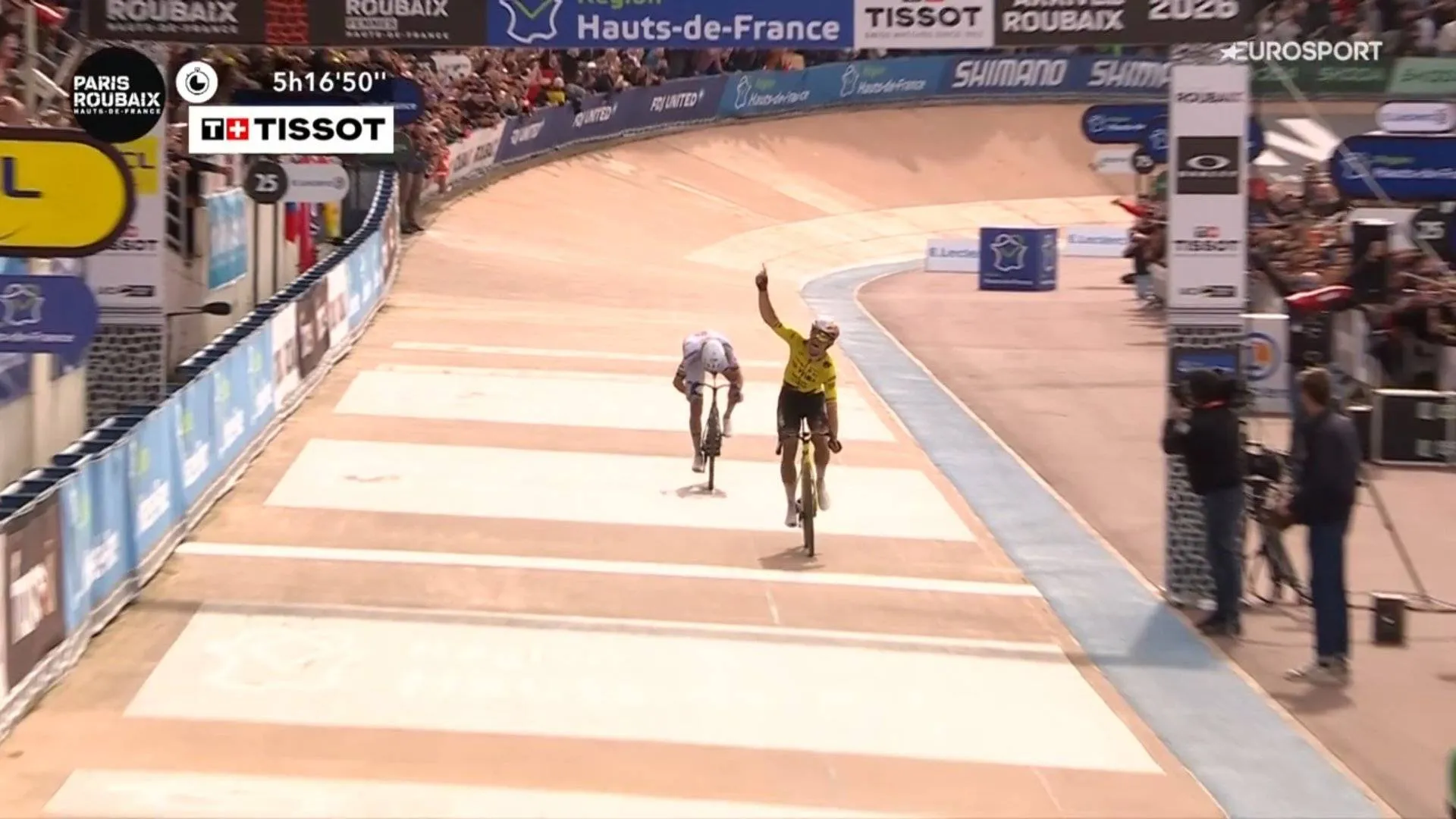 Van Aert outsprints Pogačar at Paris-Roubaix as punctures puts Van der Poel out of contention