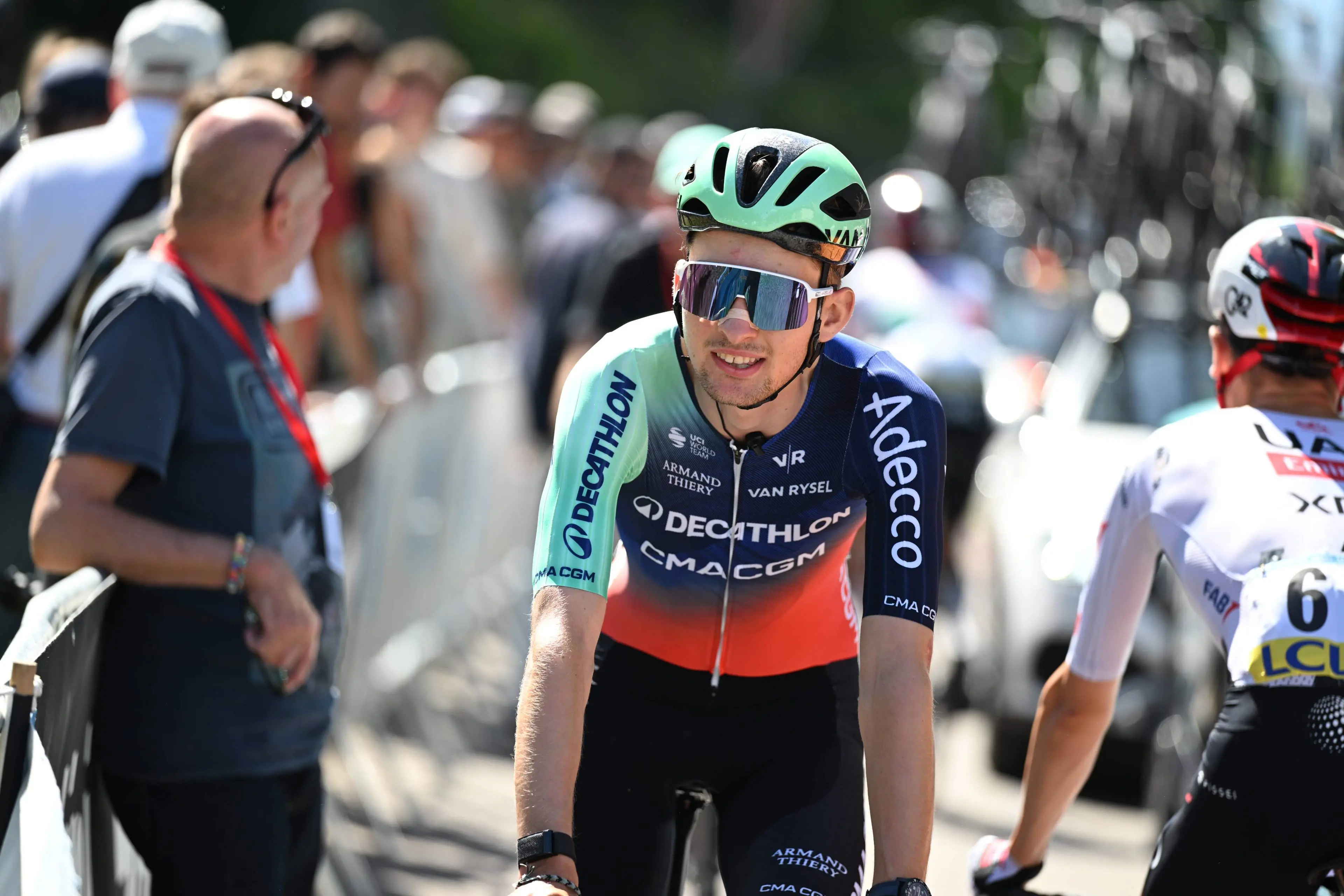 LIVE 2026 Tour de France Stage 2 | UAE lead the peloton onto the start the circuit; trouble for Seixas