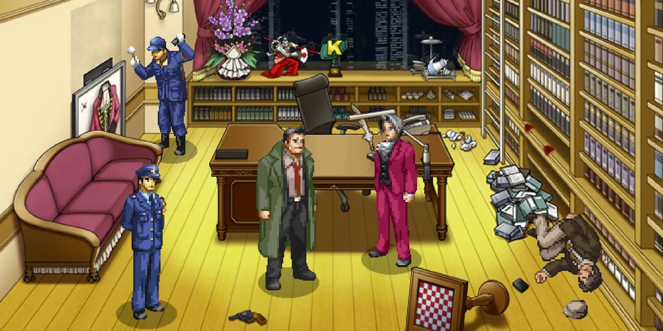 ace attorney investigation collection pixel sprite