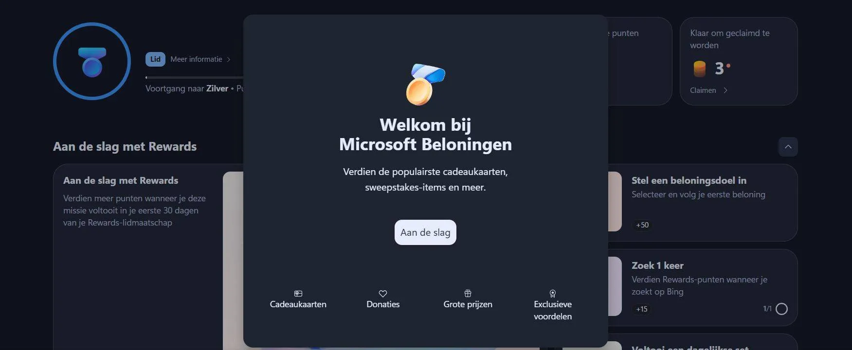 MS Rewards start